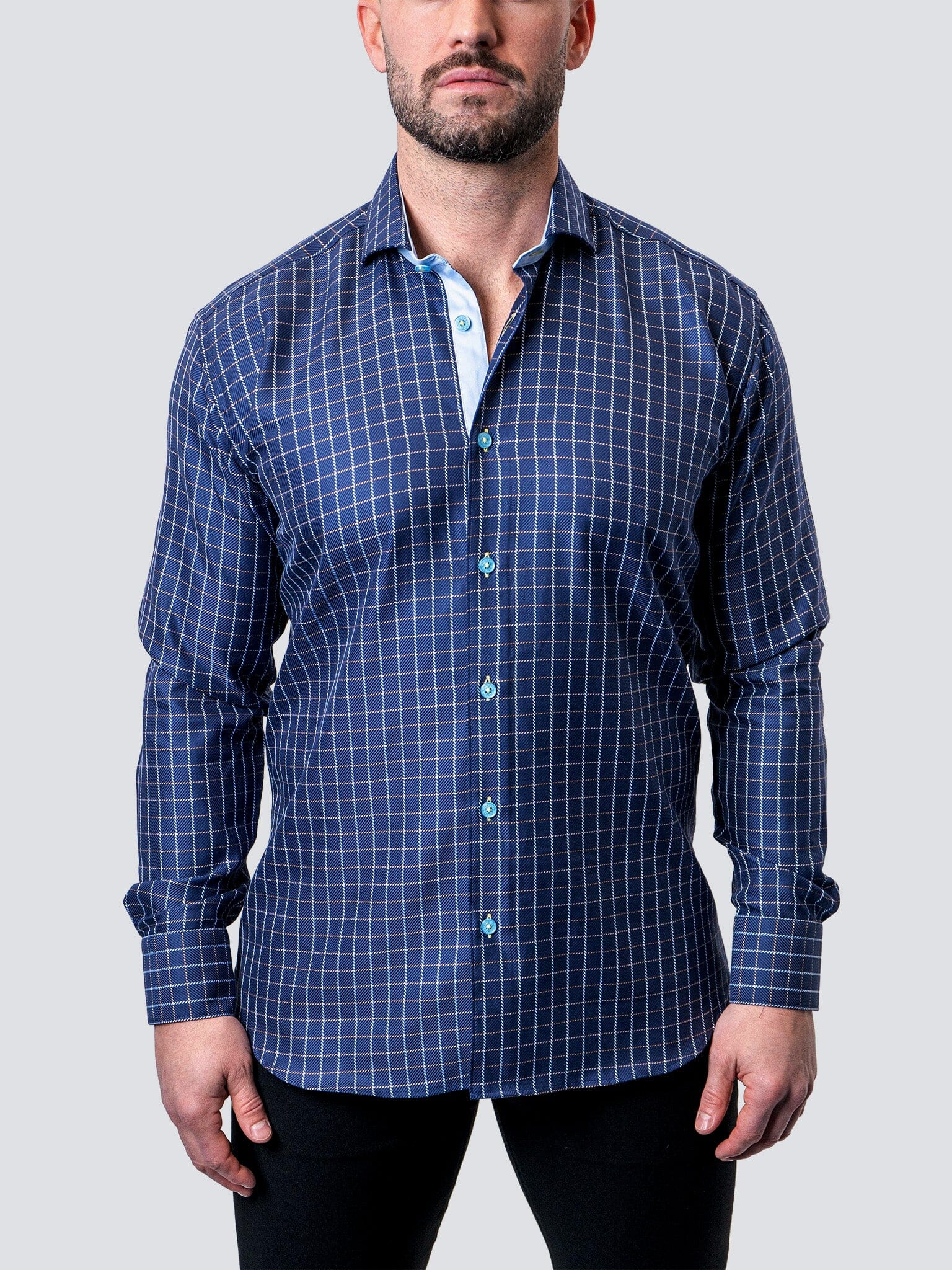 Eins Royal Check Blue Shirt