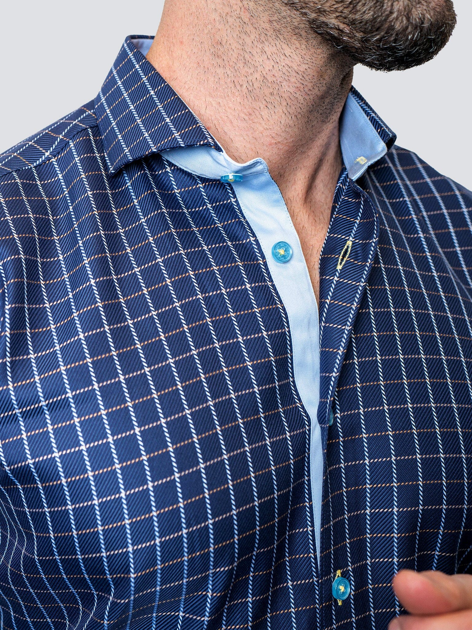 Eins Royal Check Blue Shirt