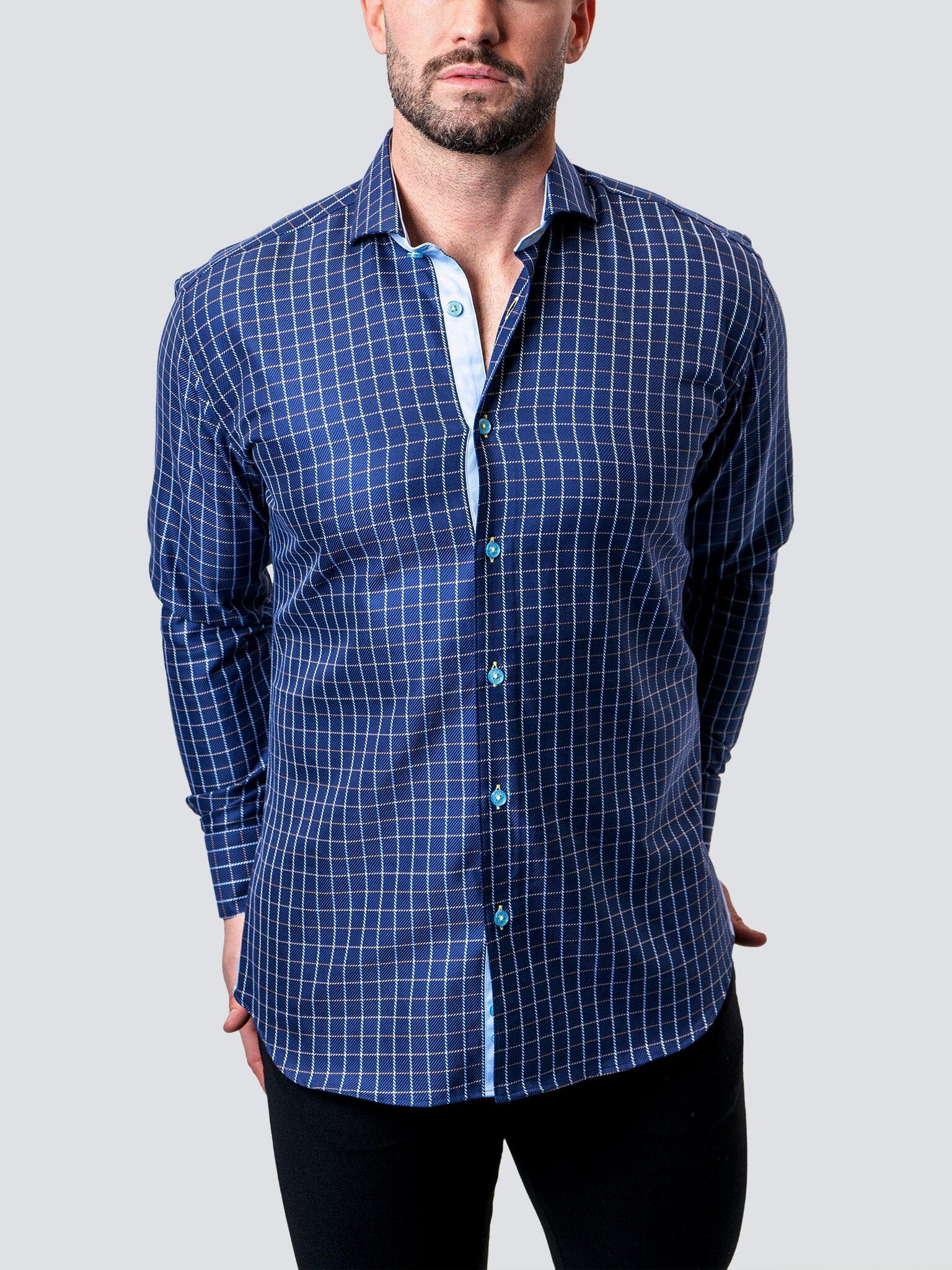 Eins Royal Check Blue Shirt