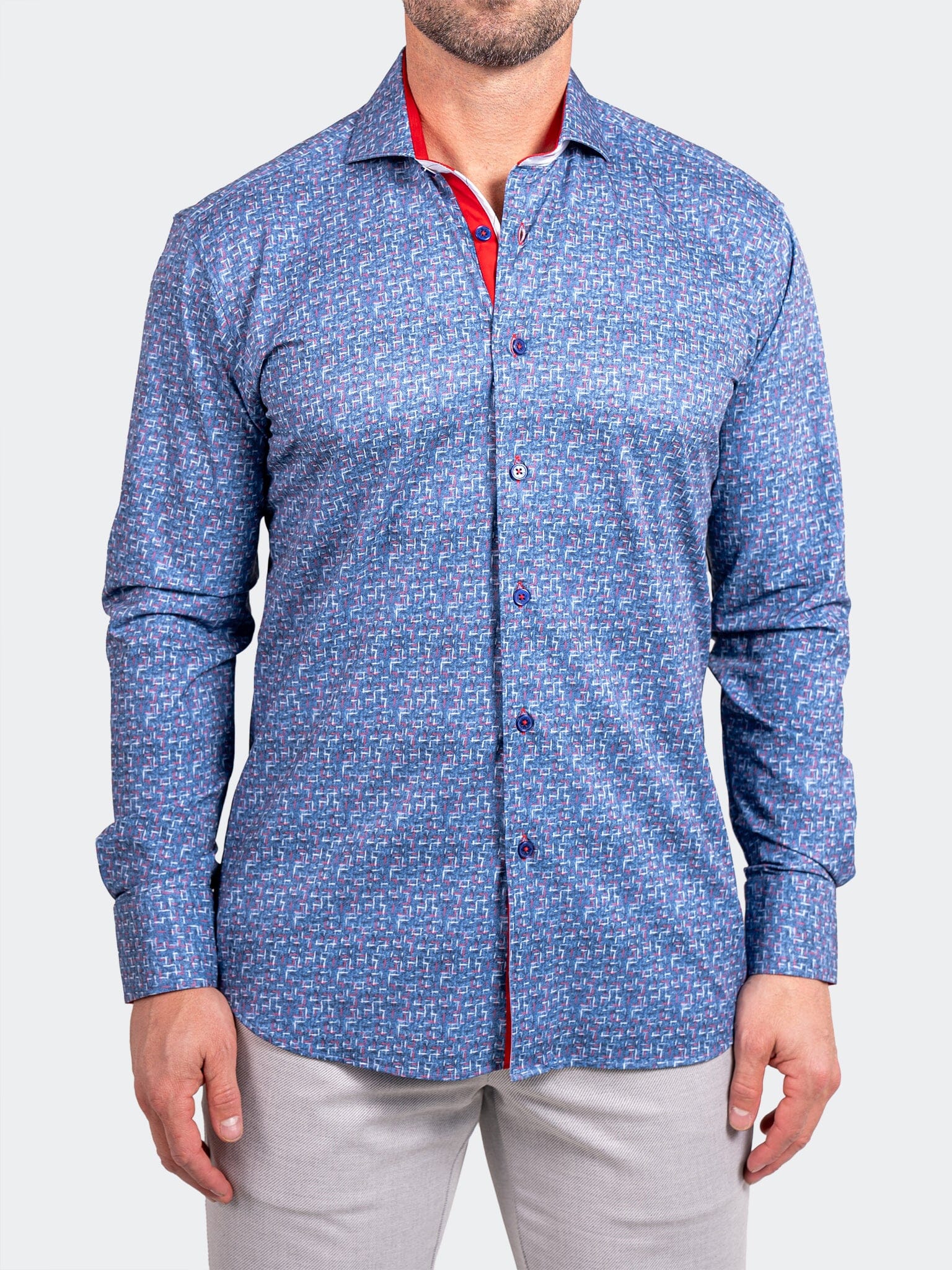 Eins Stretch Blue Shirt
