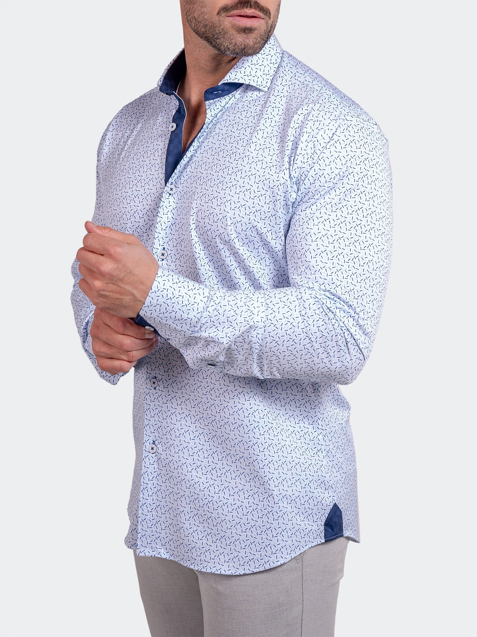 Eins Ascension Blue Floral Shirt