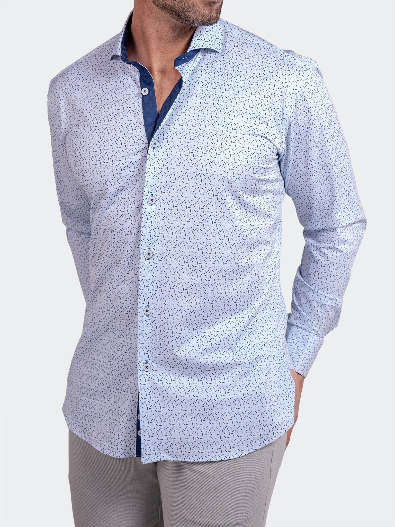 Eins Ascension Blue Floral Shirt