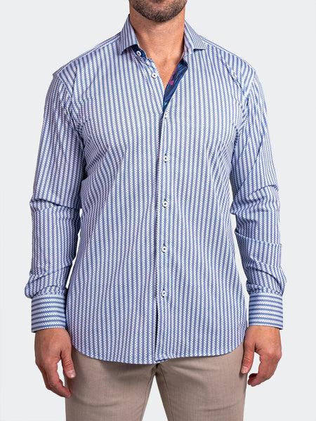 Eins Ascension Blue Stripe Shirt – Maceoo