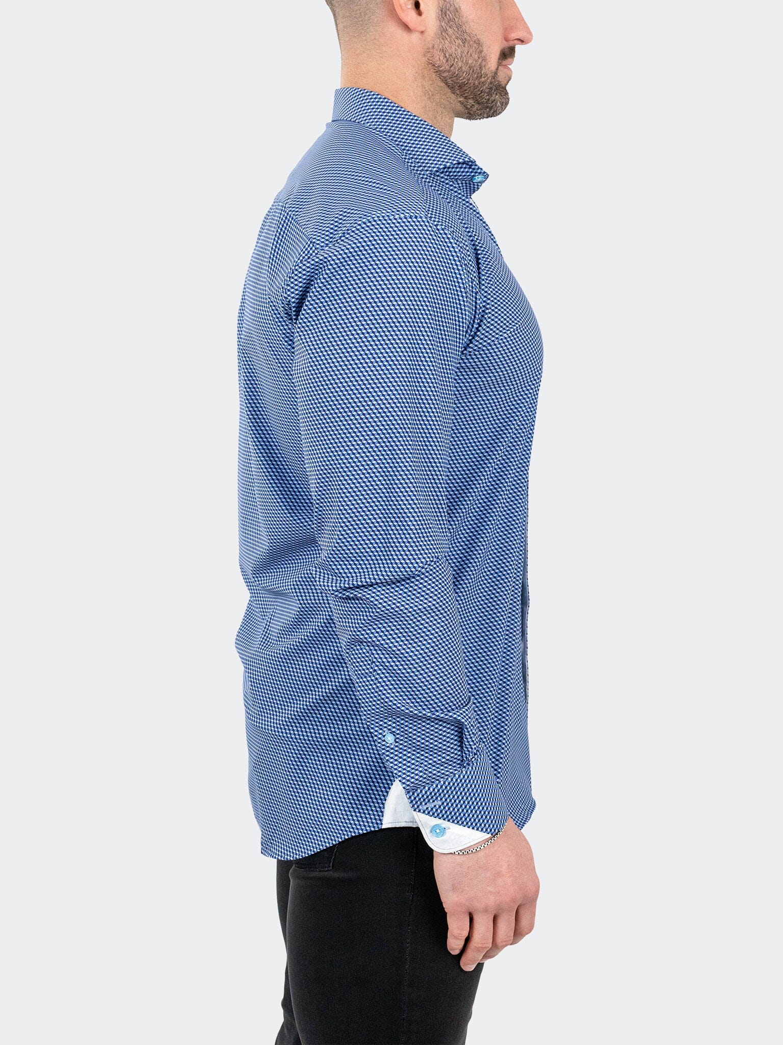 Eins StretchCubism Blue Shirt