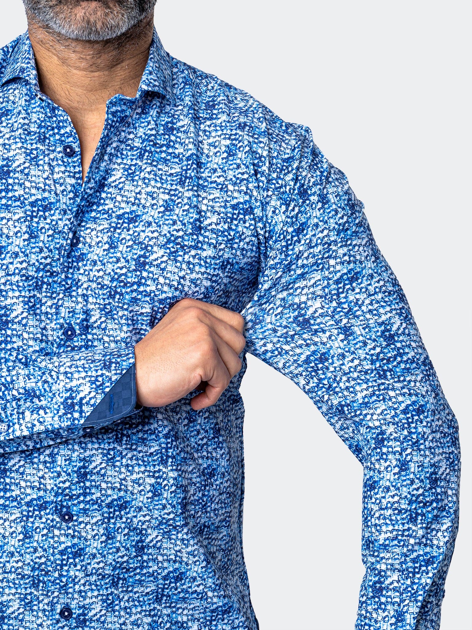 Eins StretchIceCubes Blue Shirt
