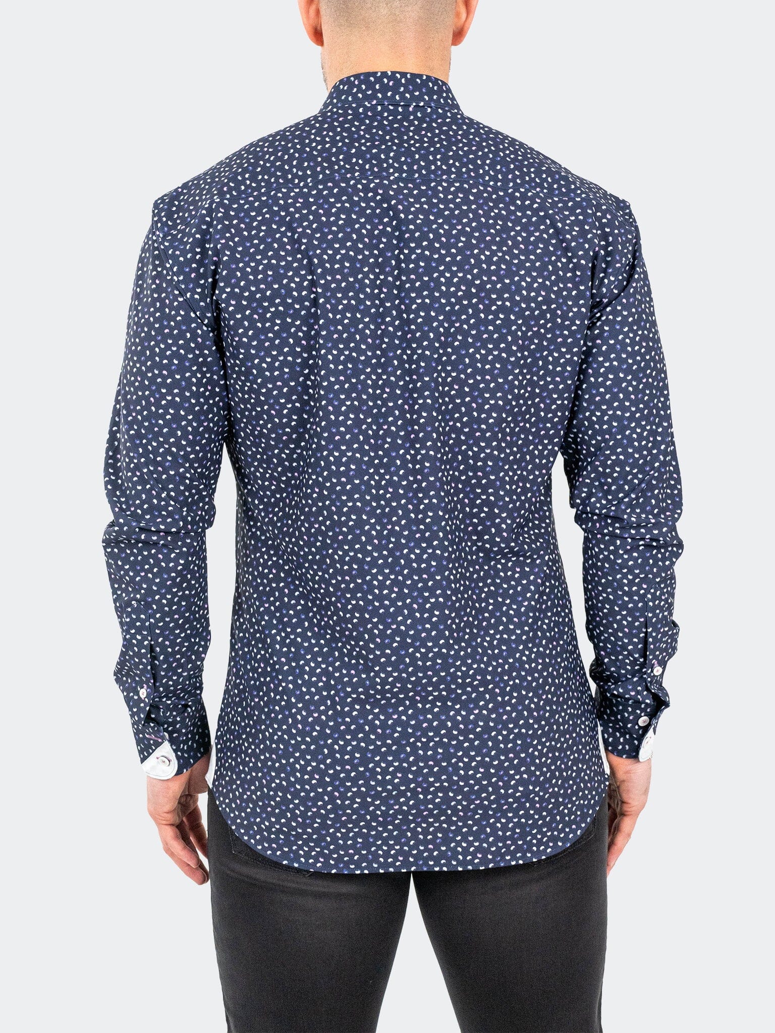 Eins MicroPaisley Navy Shirt