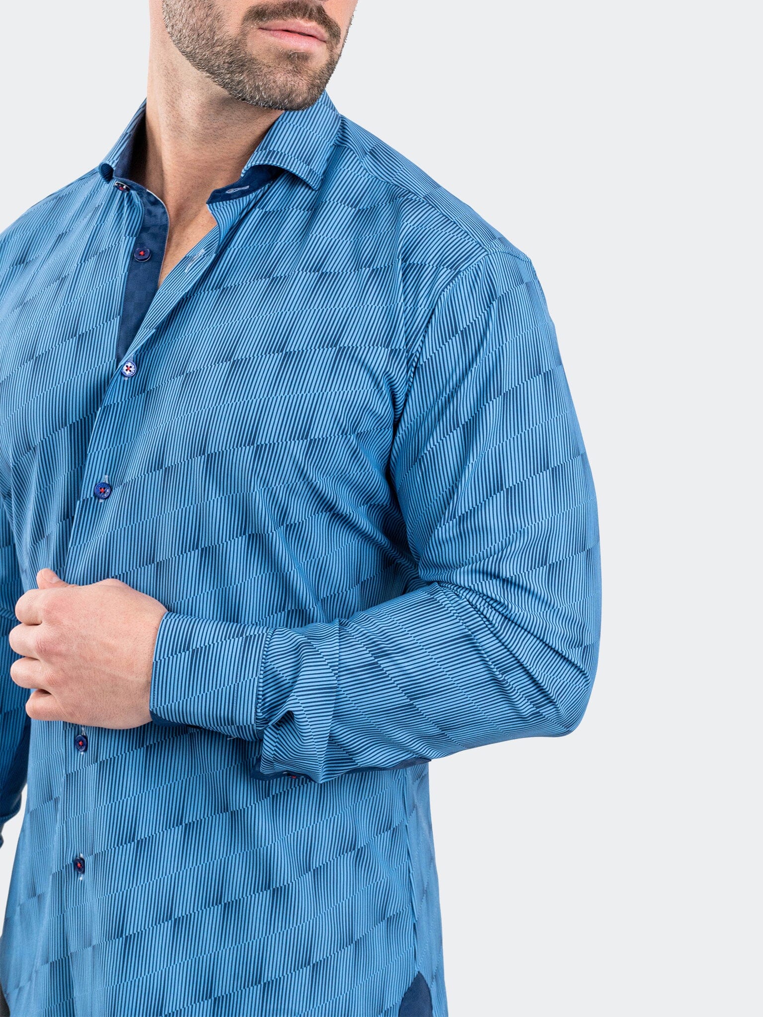 Eins StretchOptical Blue Shirt