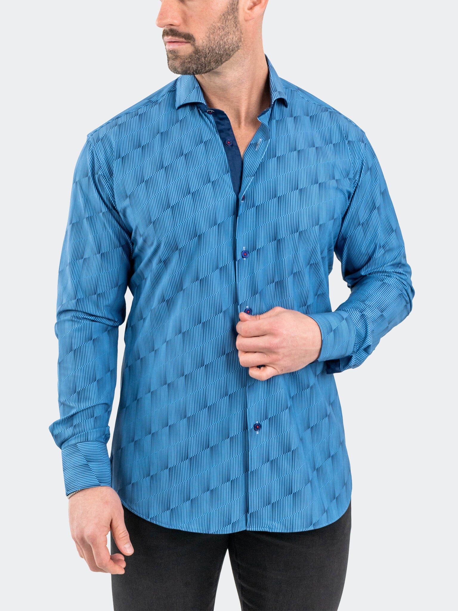 Eins StretchOptical Blue Shirt