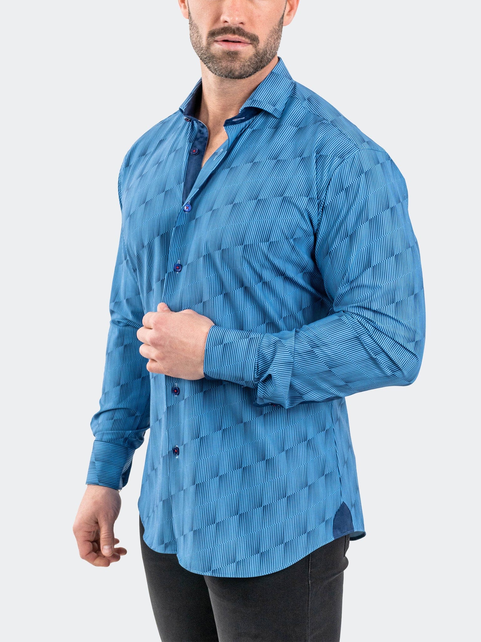 Eins StretchOptical Blue Shirt