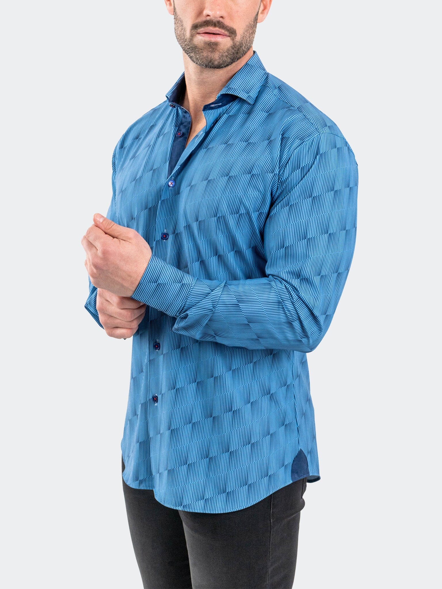 Eins StretchOptical Blue Shirt