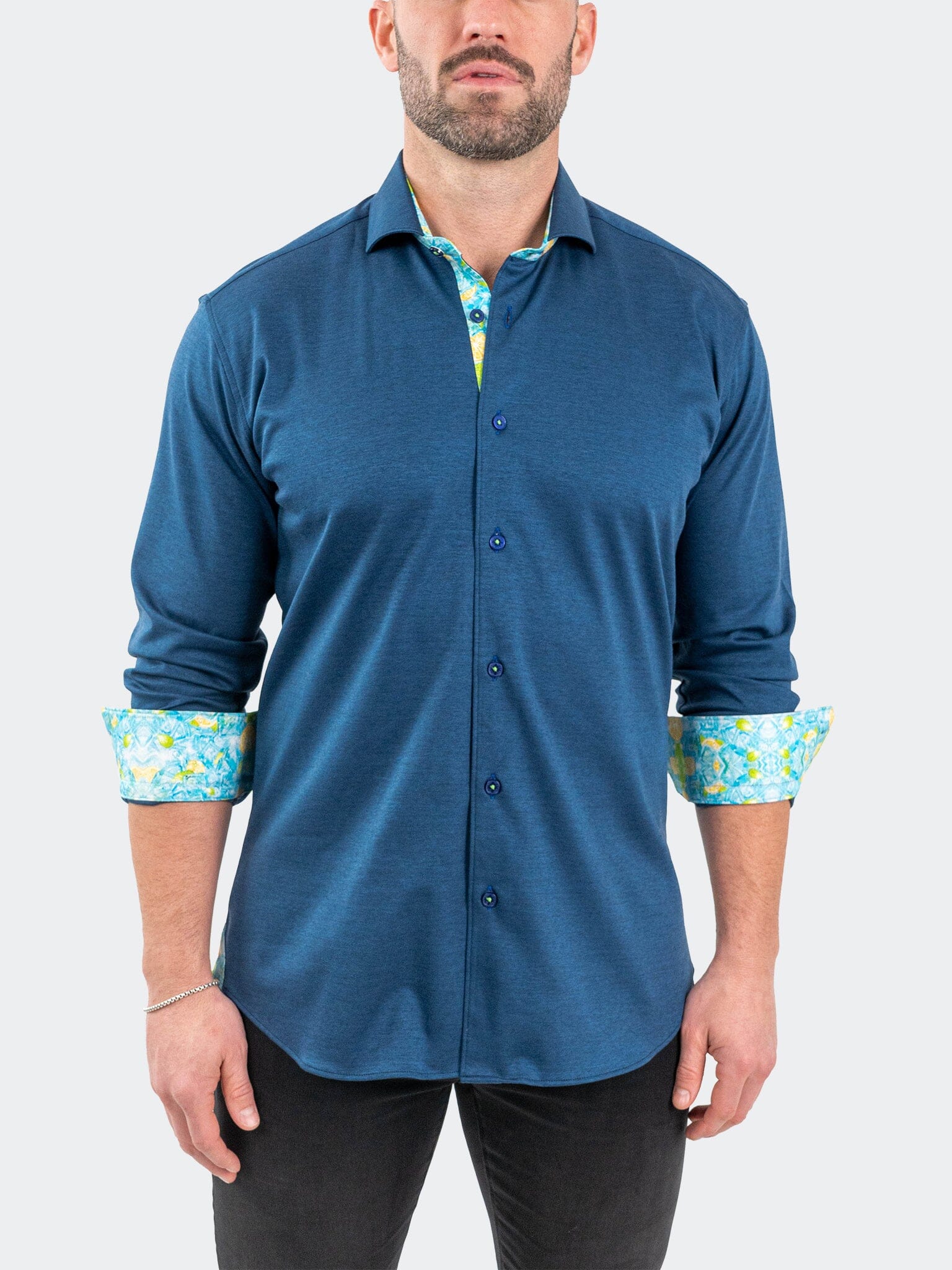 Eins StretchSolidLemon Navy