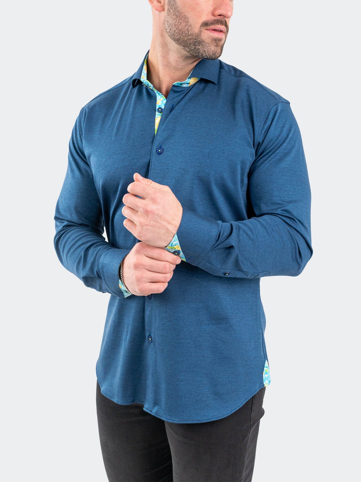 Eins StretchSolidLemon Navy