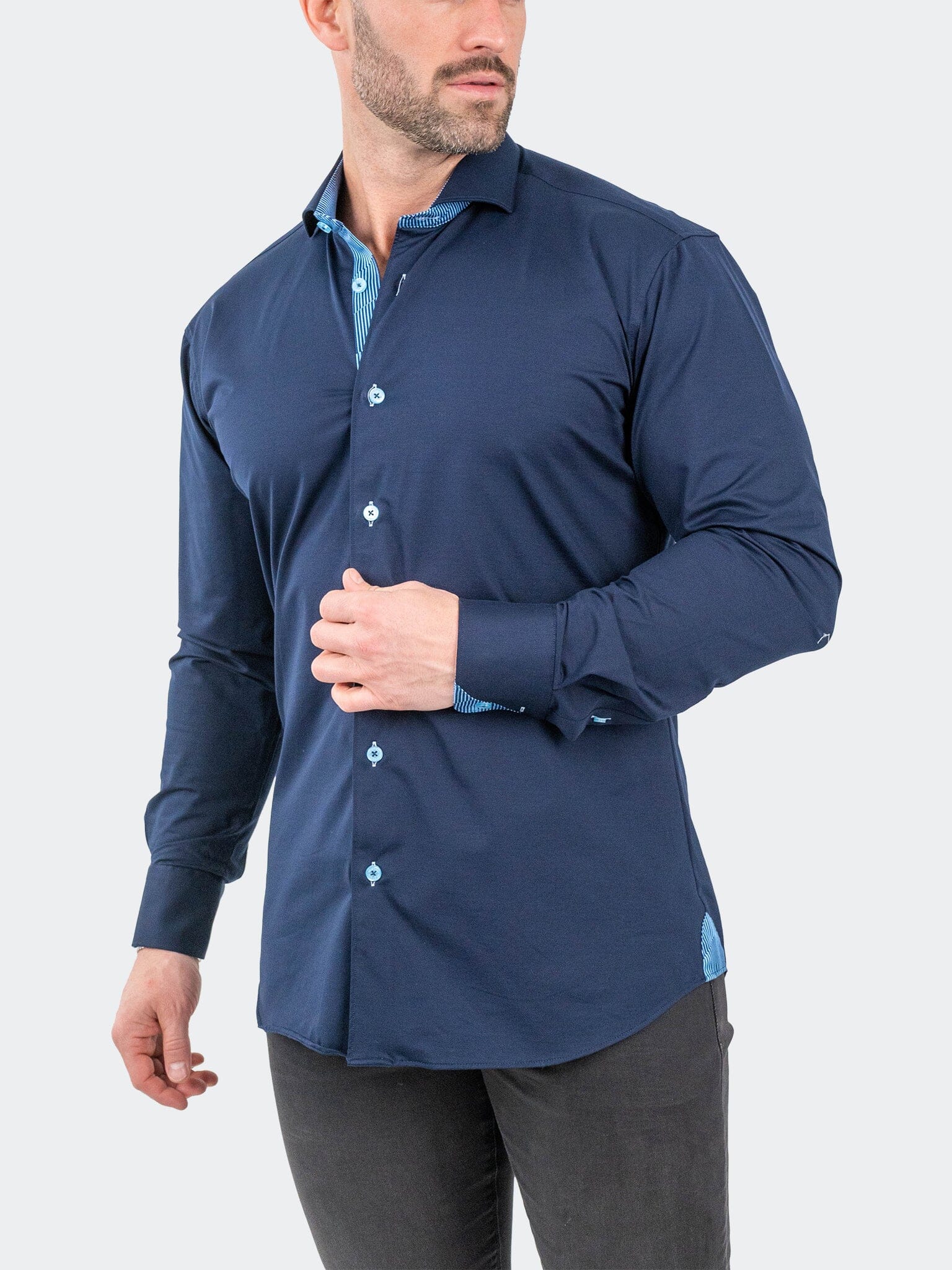 Eins StretchOptical Navy Shirt
