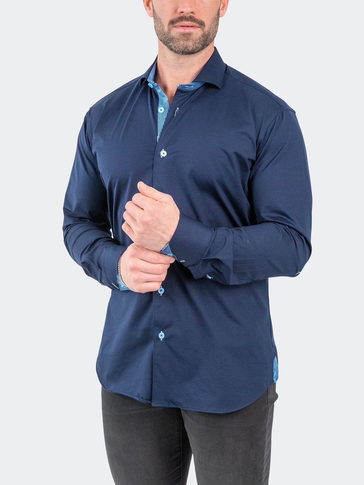 Eins StretchOptical Navy Shirt