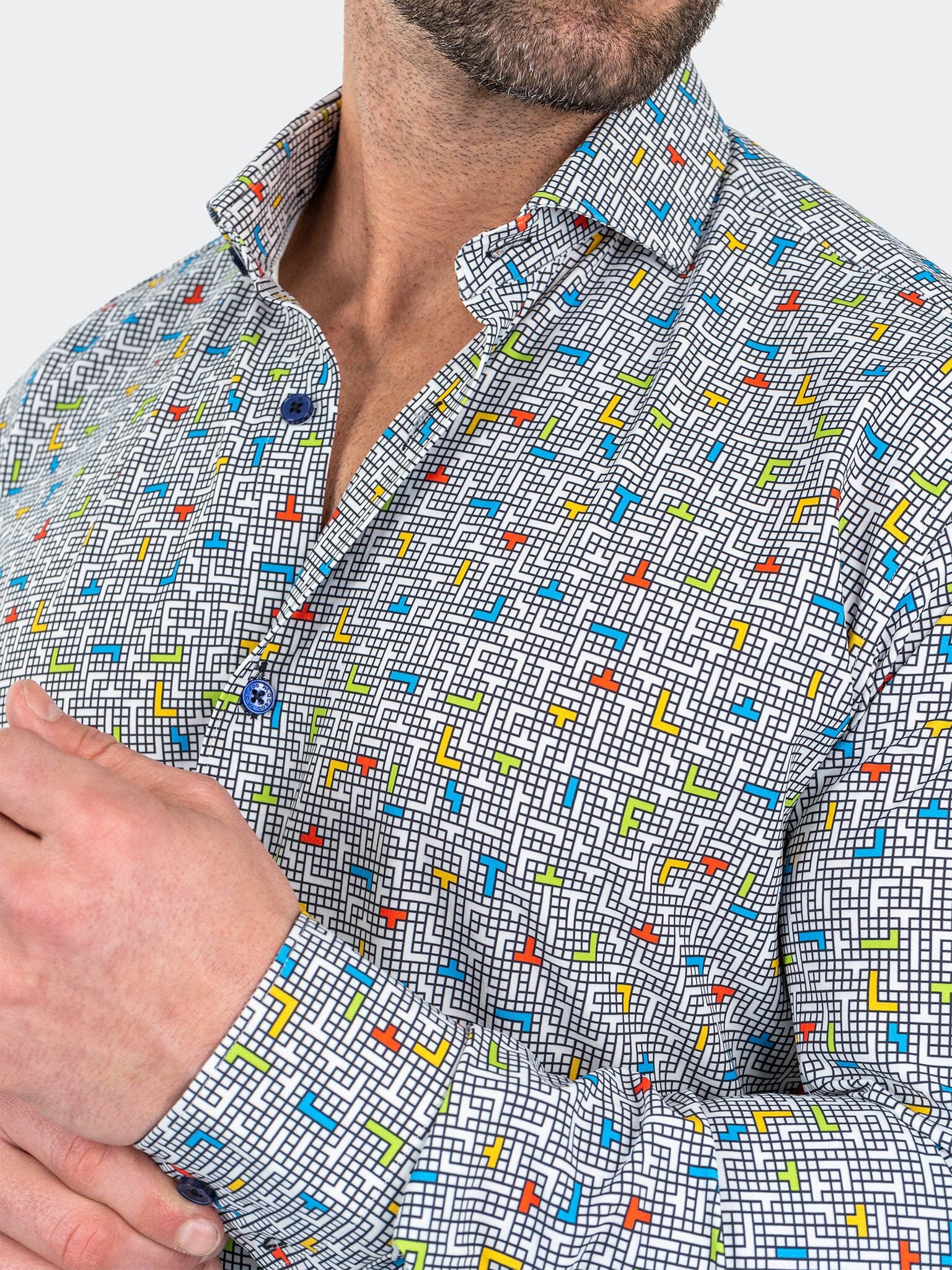 Eins StretchTetris White Shirt