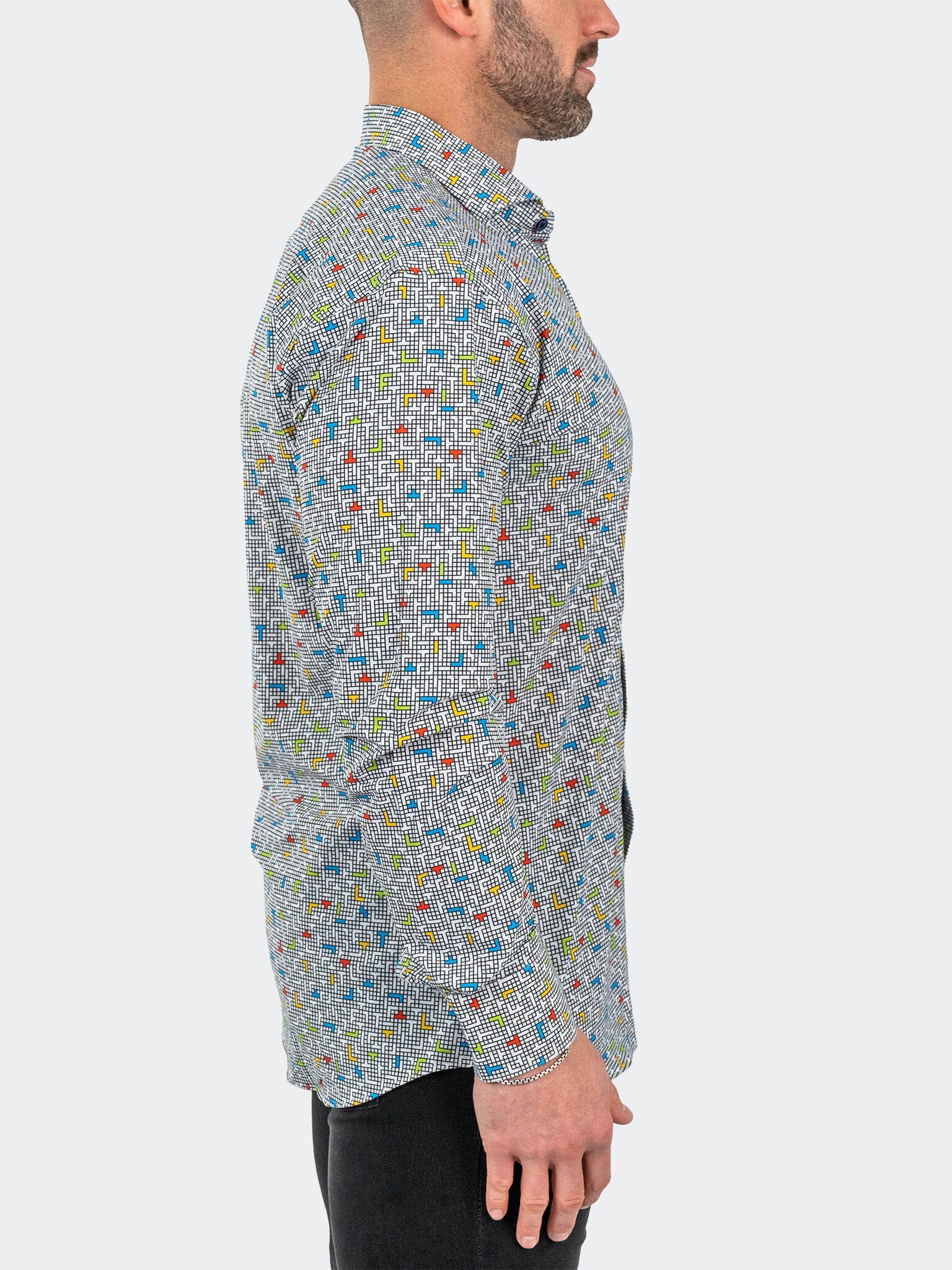 Eins StretchTetris White Shirt