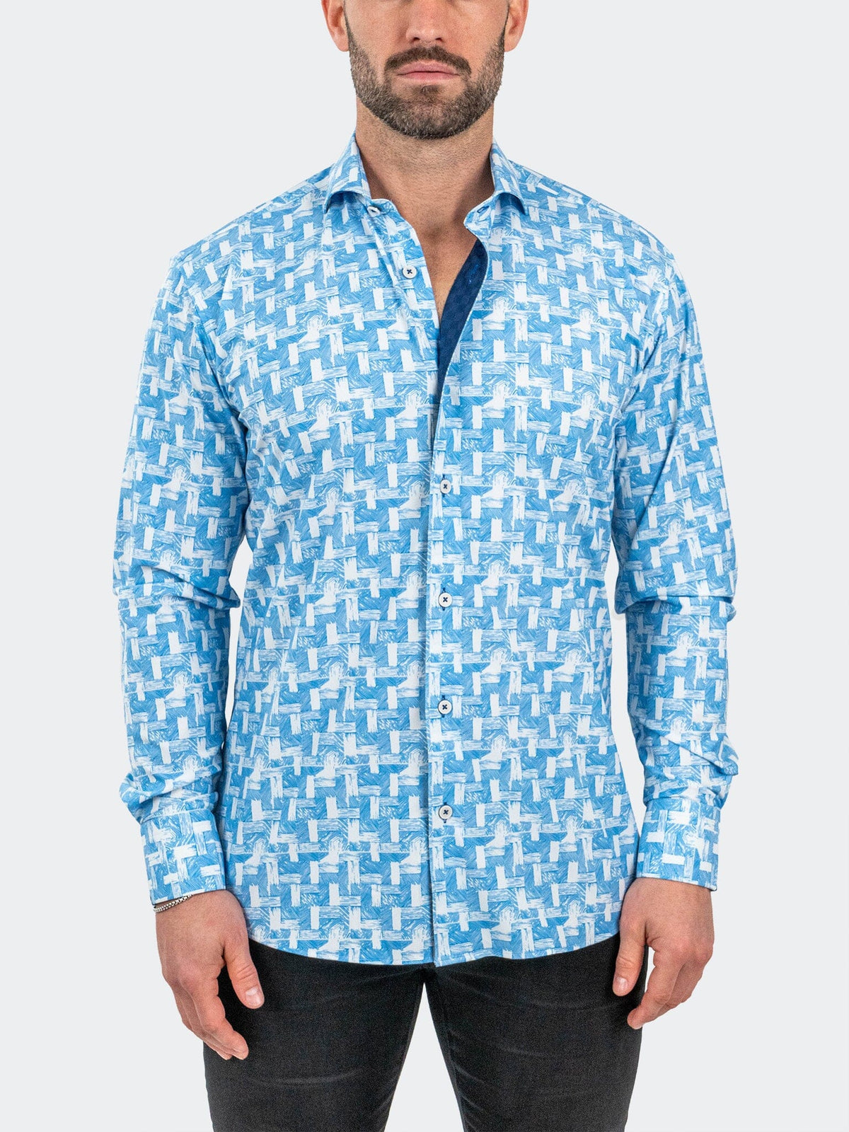 Eins StretchWoodWaves Blue