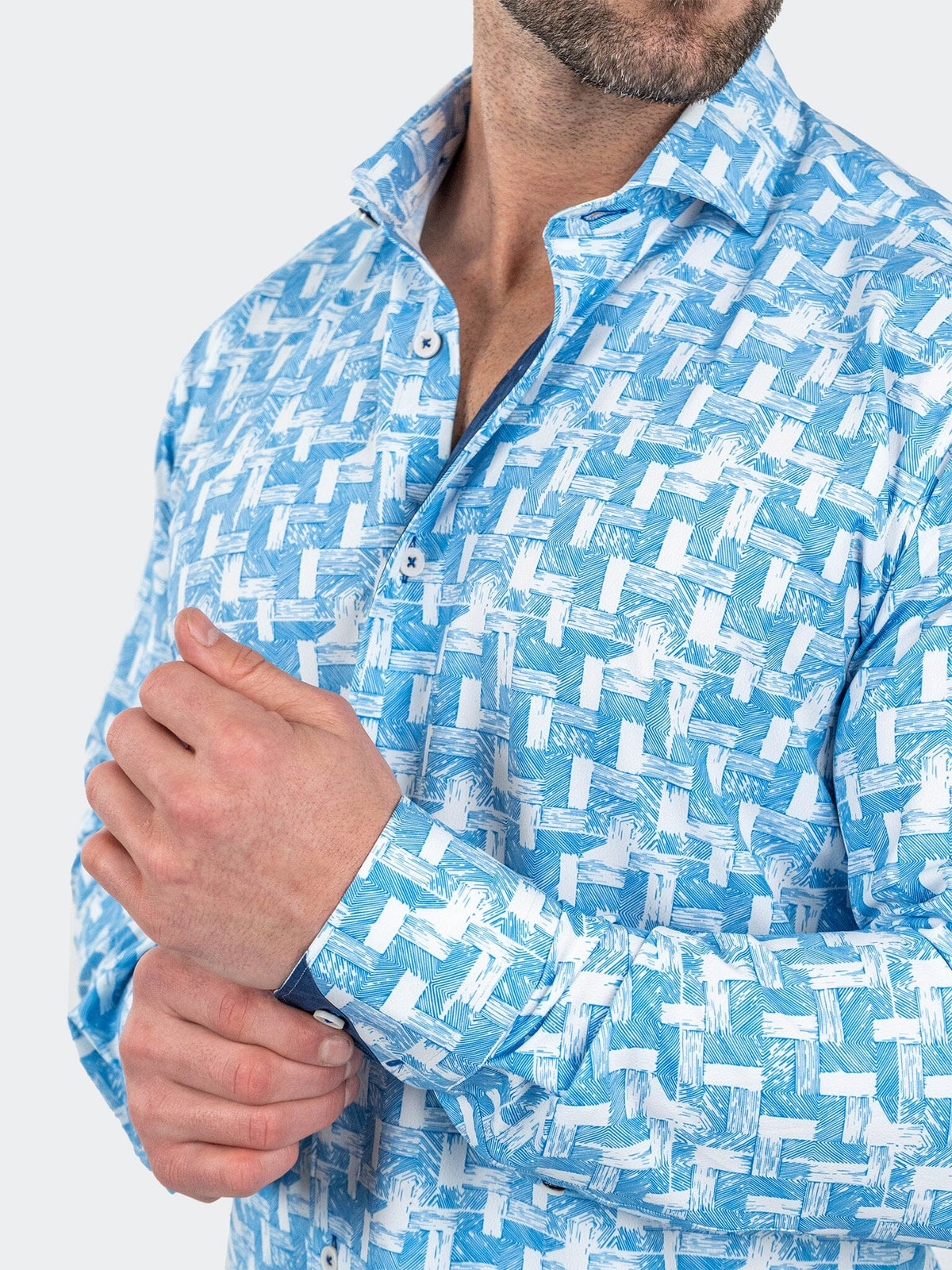 Eins StretchWoodWaves Blue
