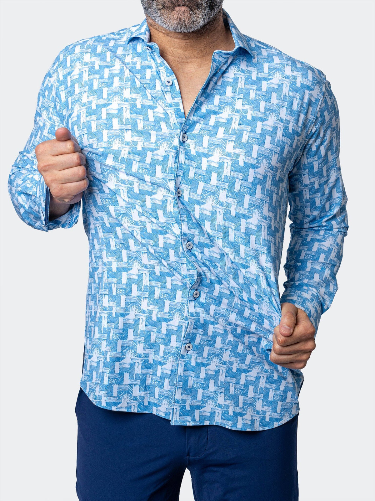 Eins StretchWoodWaves Blue