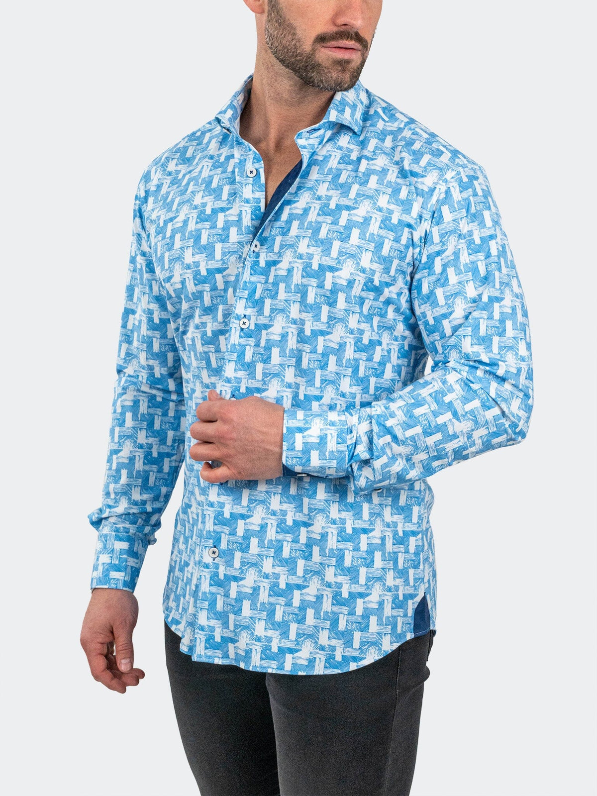 Eins StretchWoodWaves Blue