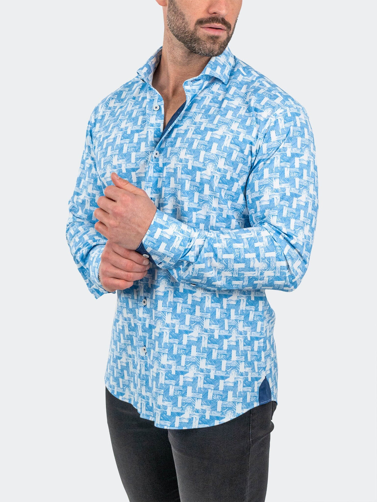 Eins StretchWoodWaves Blue