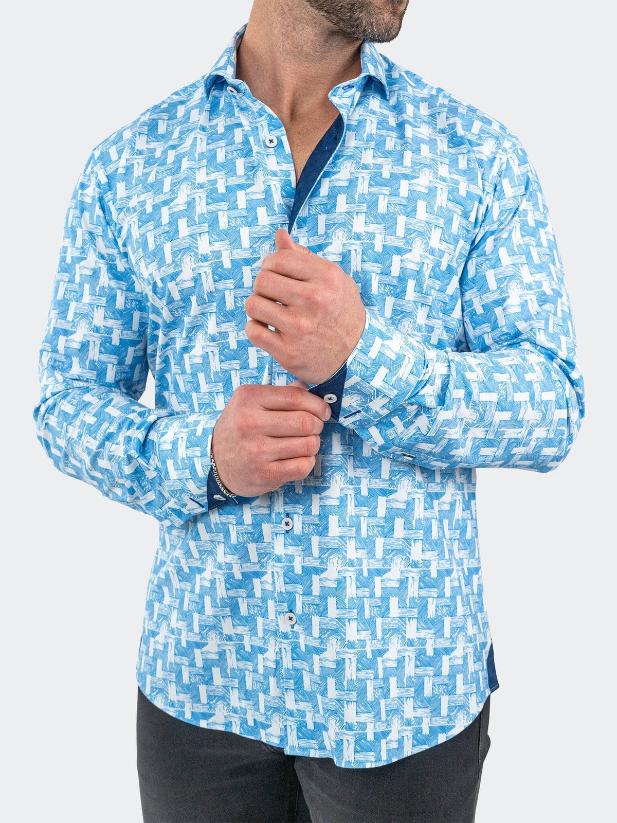 Eins StretchWoodWaves Blue