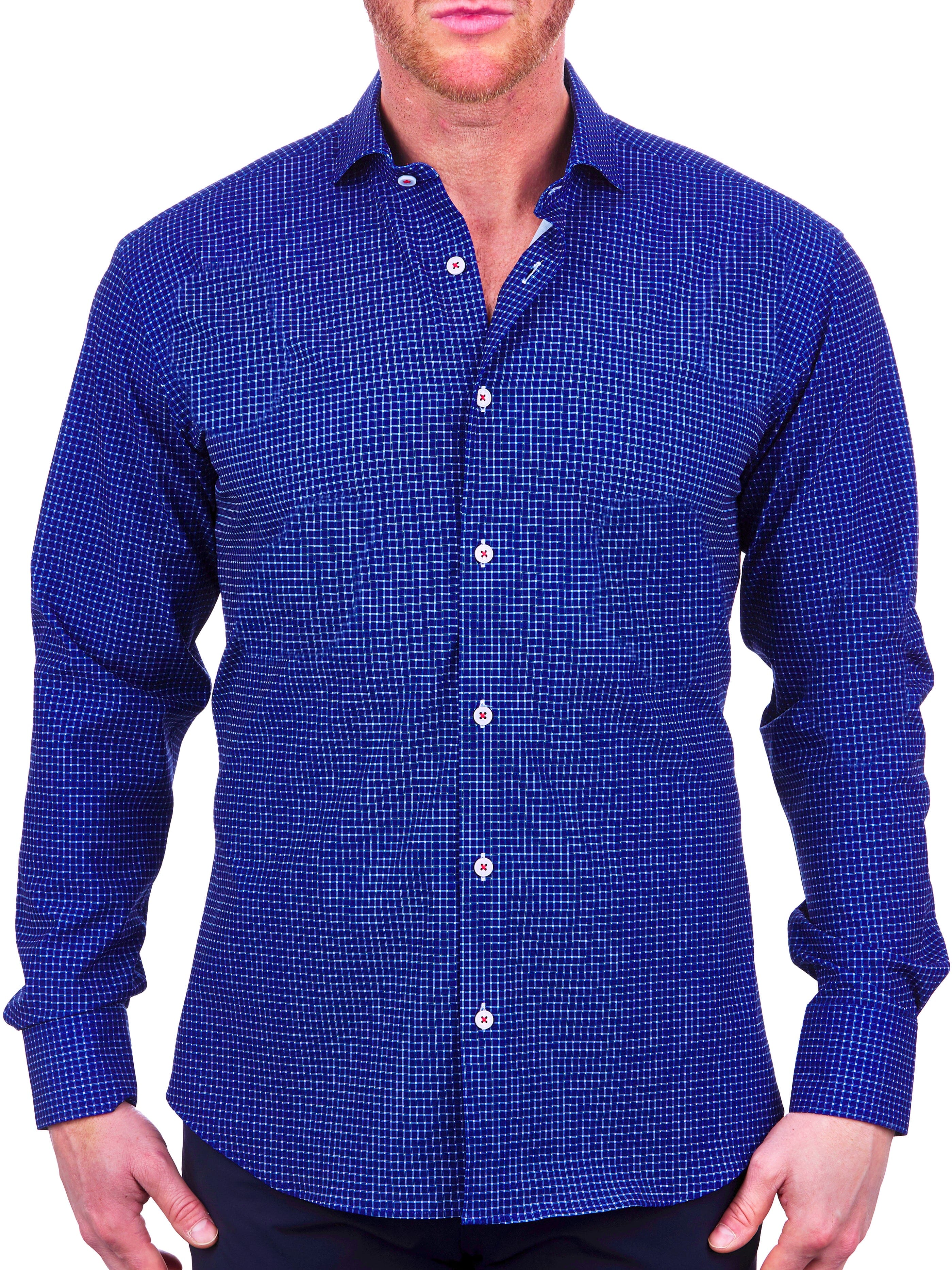 Eins Micro Check Blue