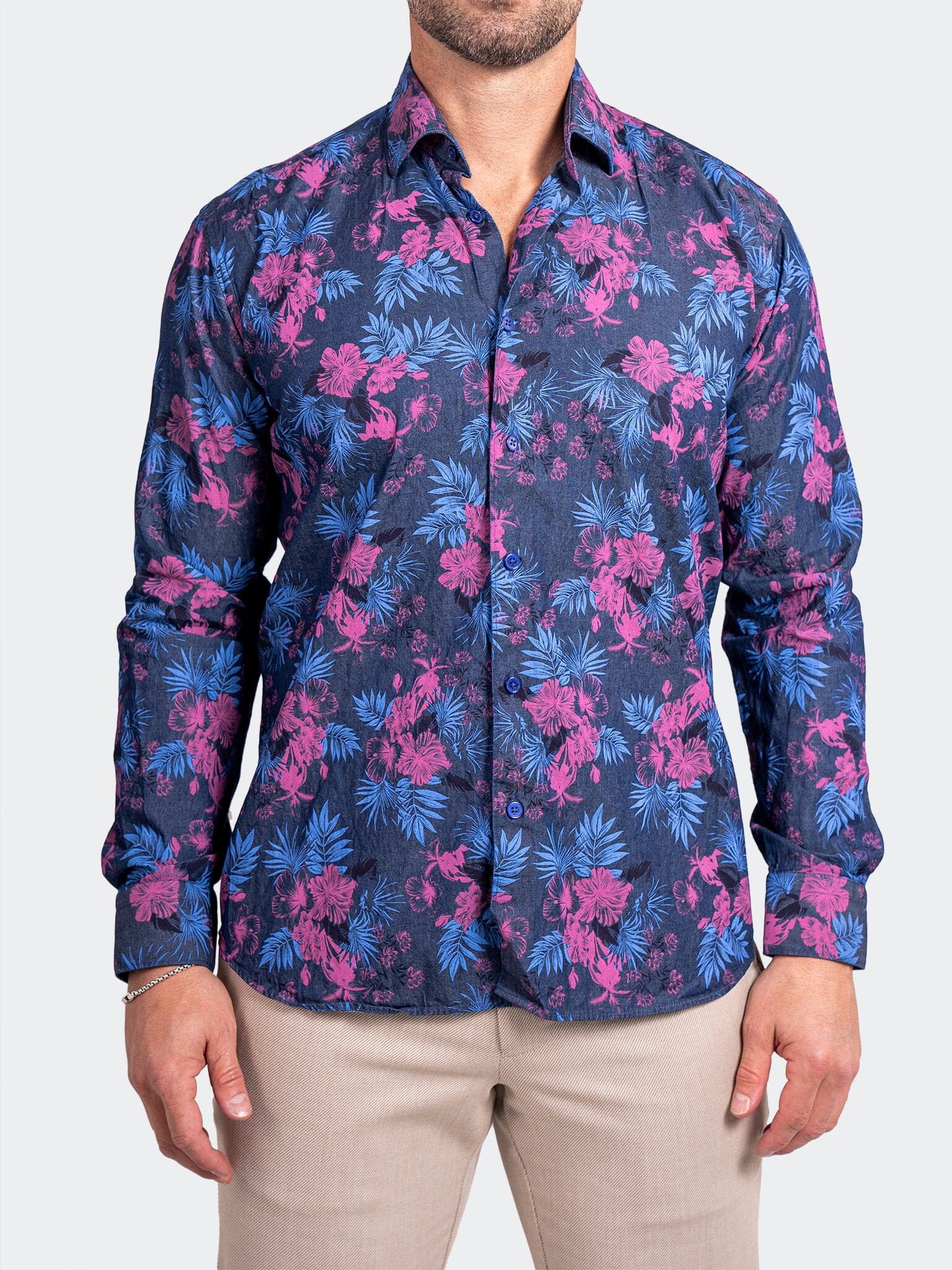 Engineered Tropical Blue Shirt