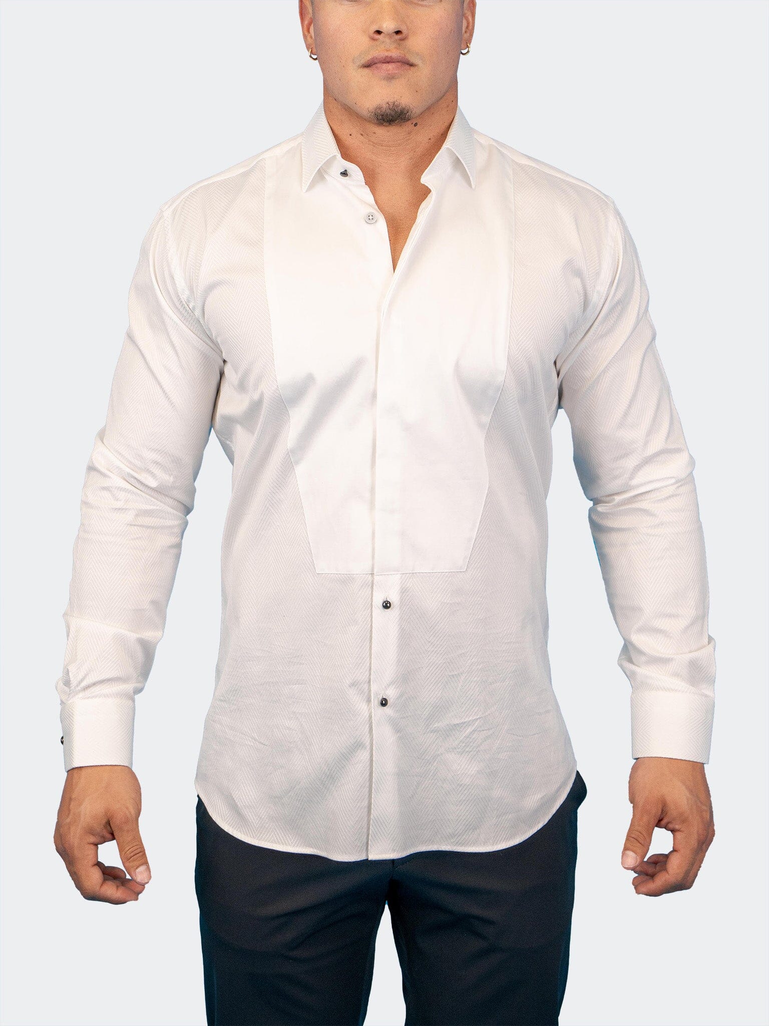 Fibonacci AngledLines White Shirt