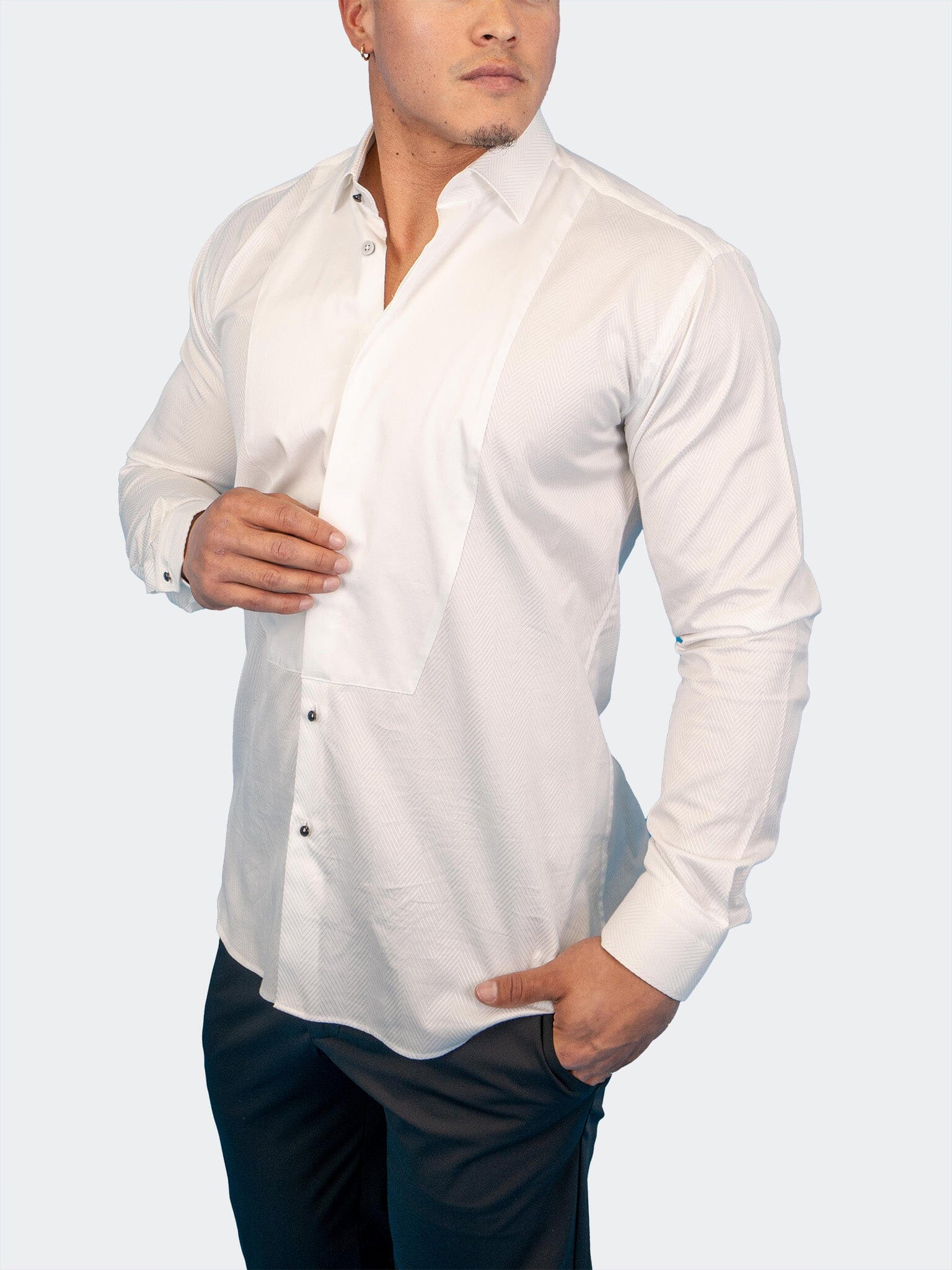 Fibonacci AngledLines White Shirt