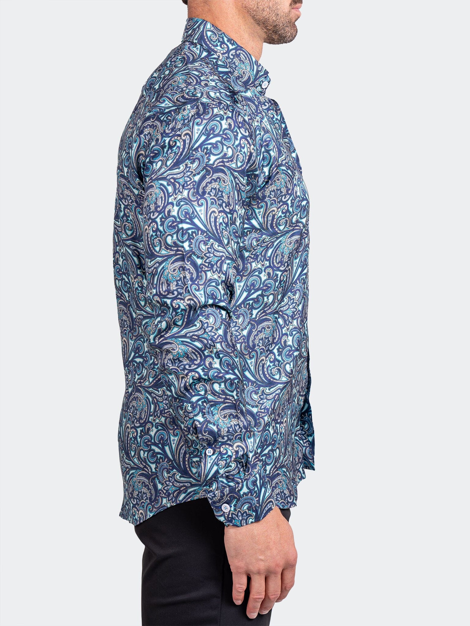 Fibonacci Paisley Blue Shirt
