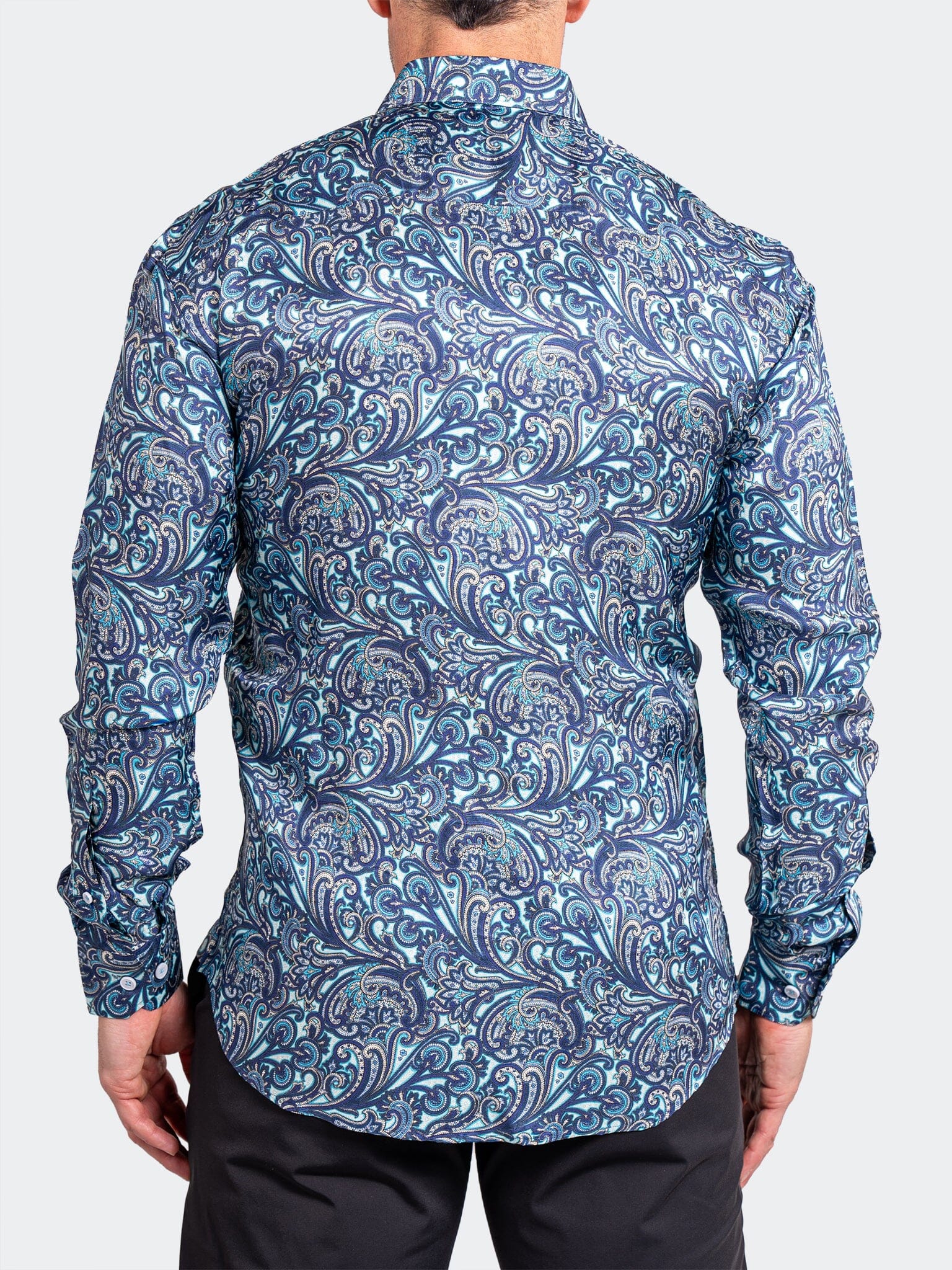 Fibonacci Paisley Blue Shirt
