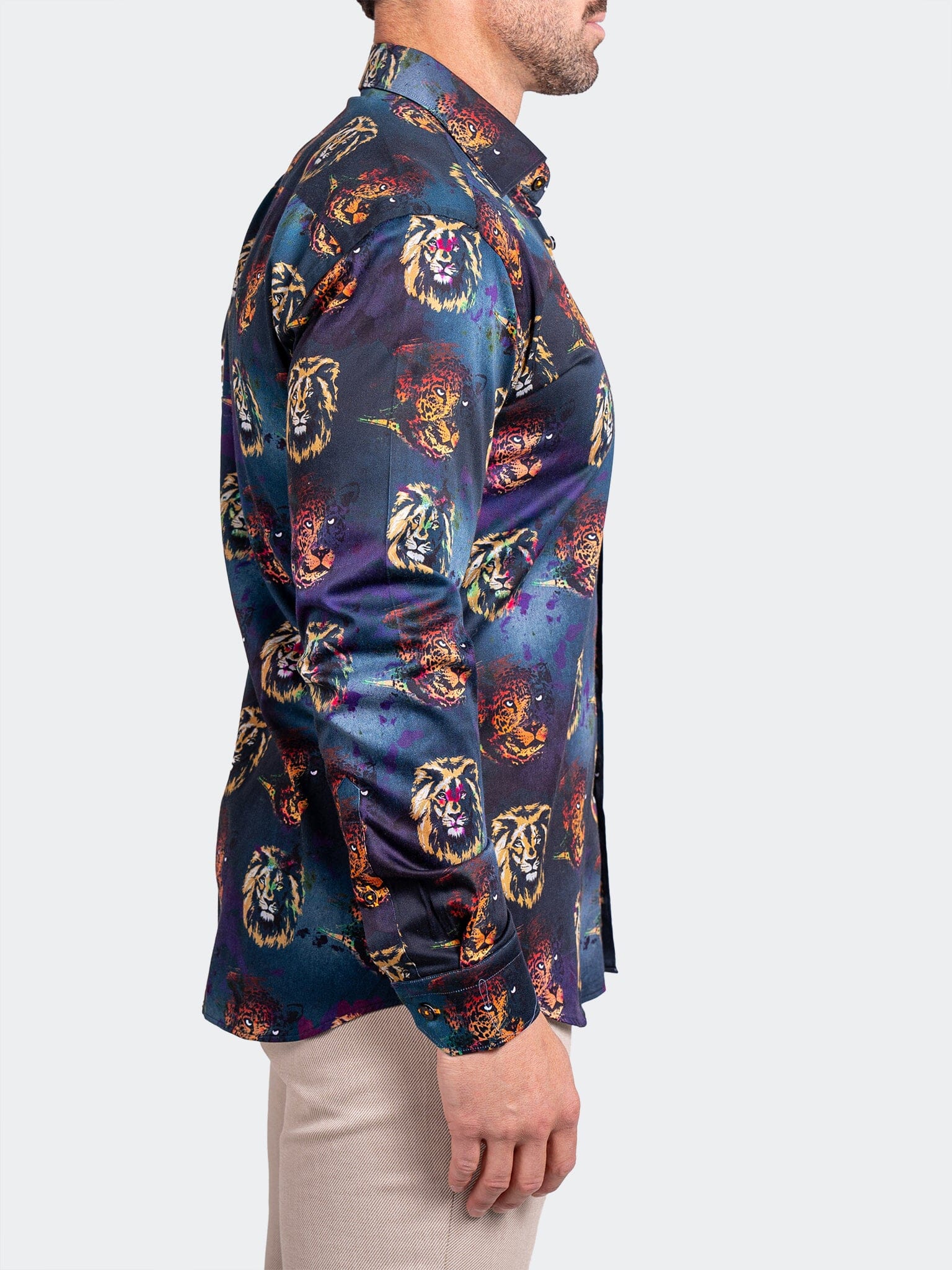 Fibonacci Neon Lion Black Shirt