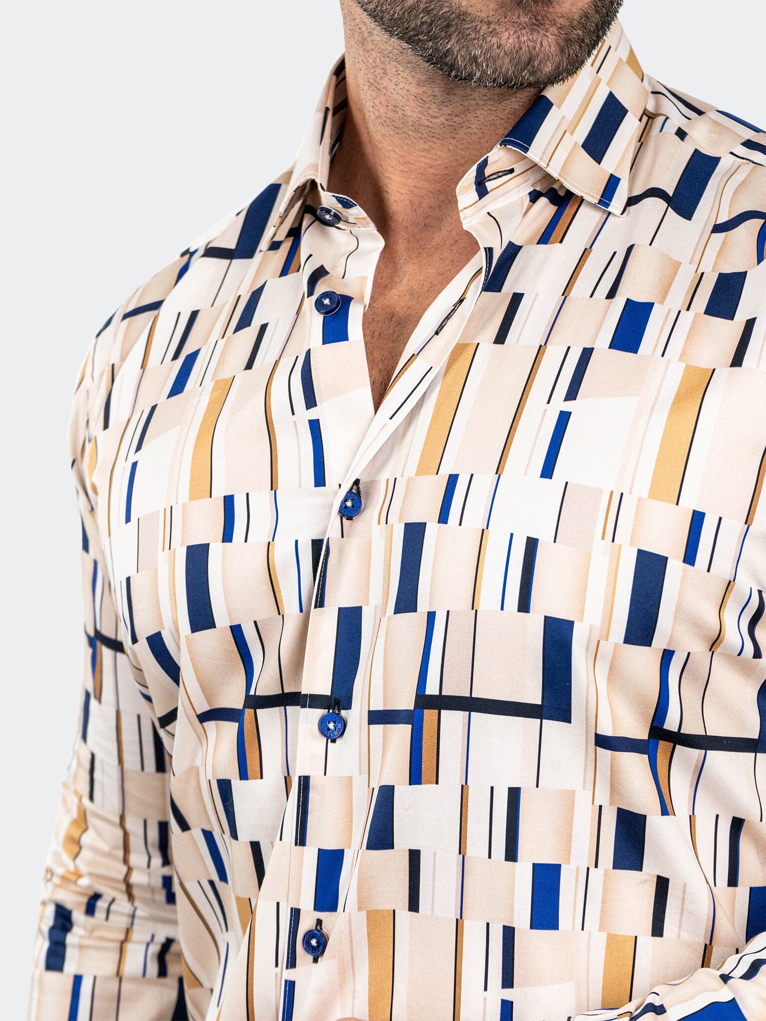 Fibonacci BlueBorder Brown Shirt