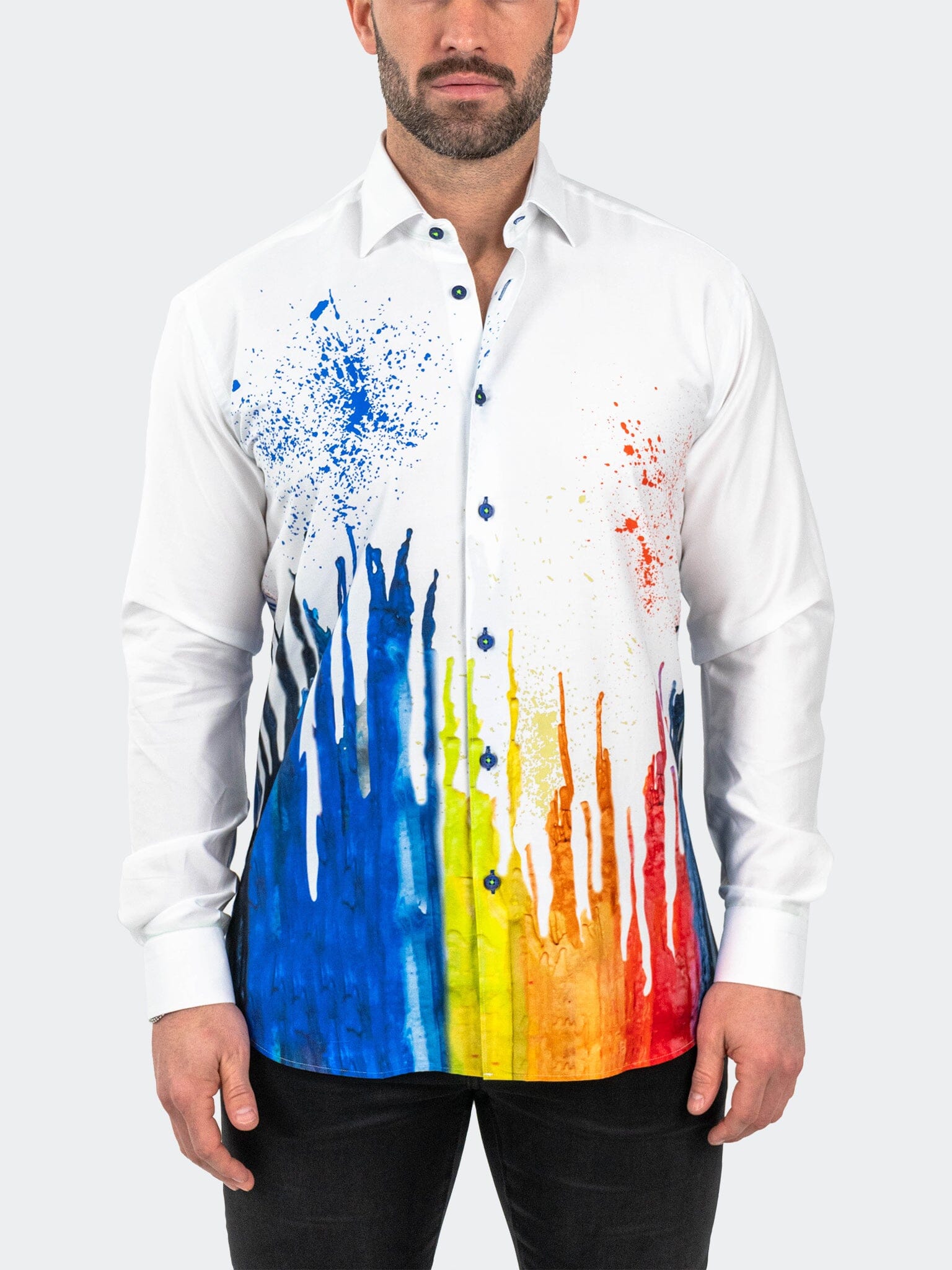 Fibonacci Dripped White Shirt