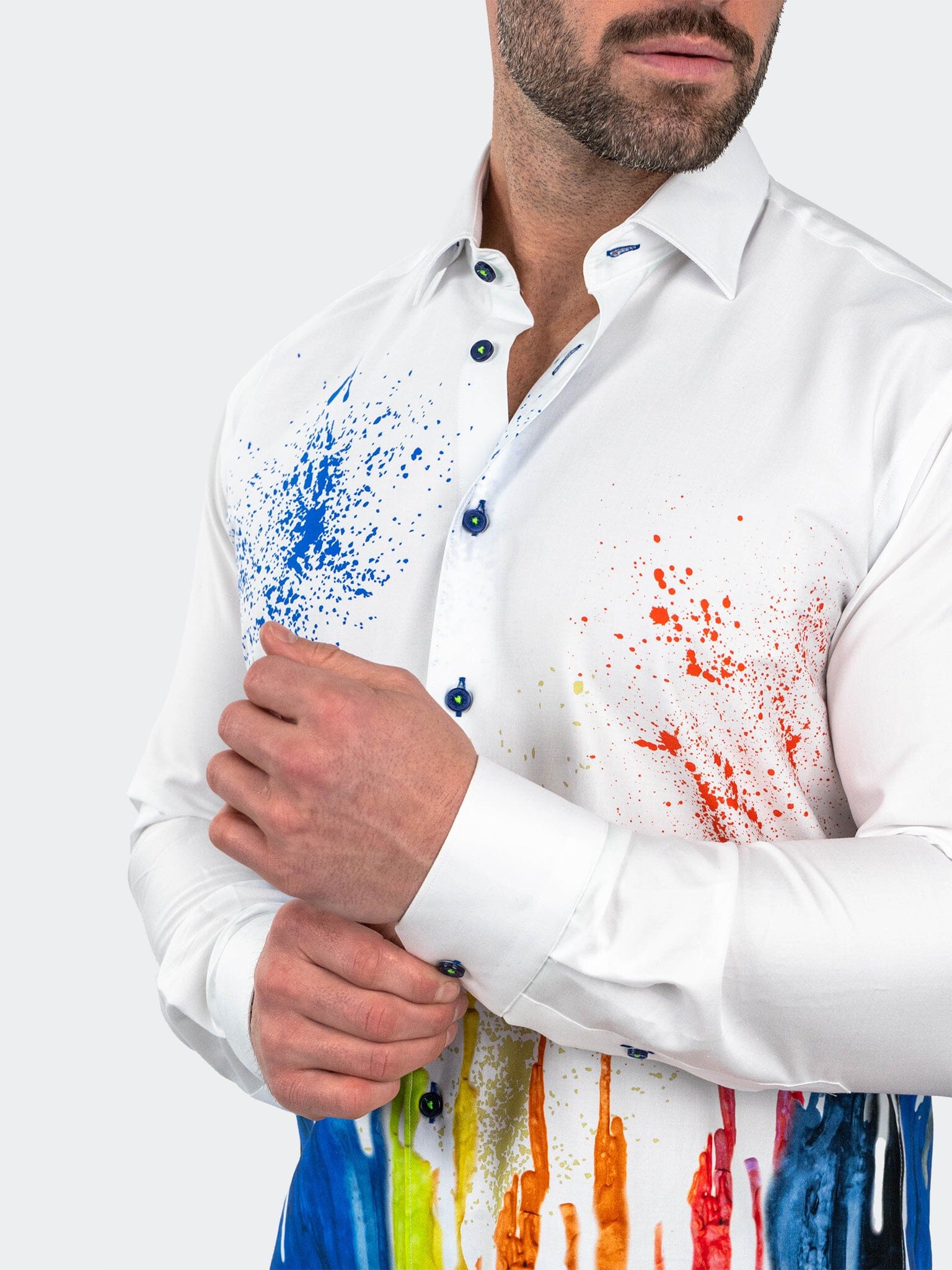 Fibonacci Dripped White Shirt