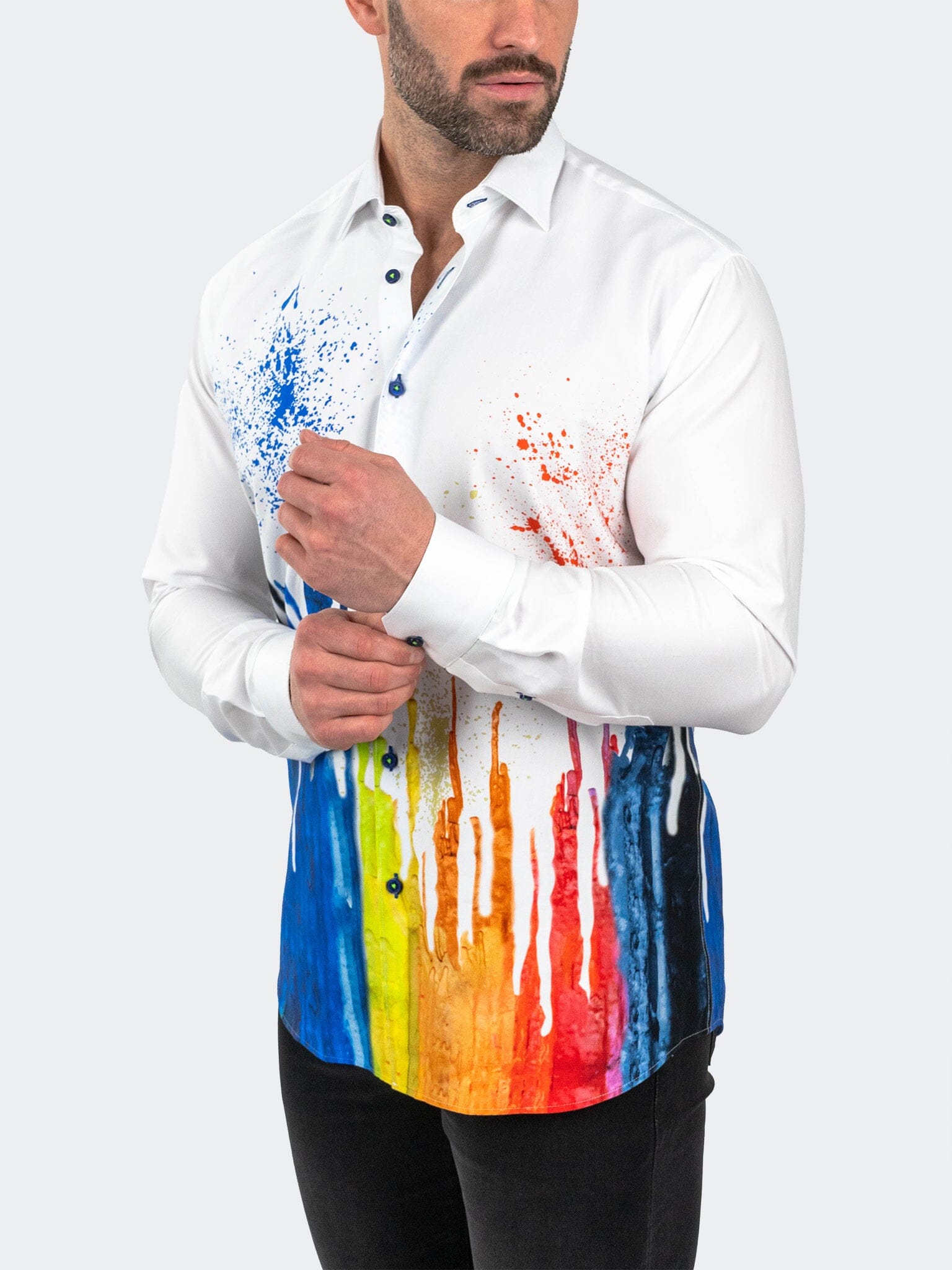 Fibonacci Dripped White Shirt