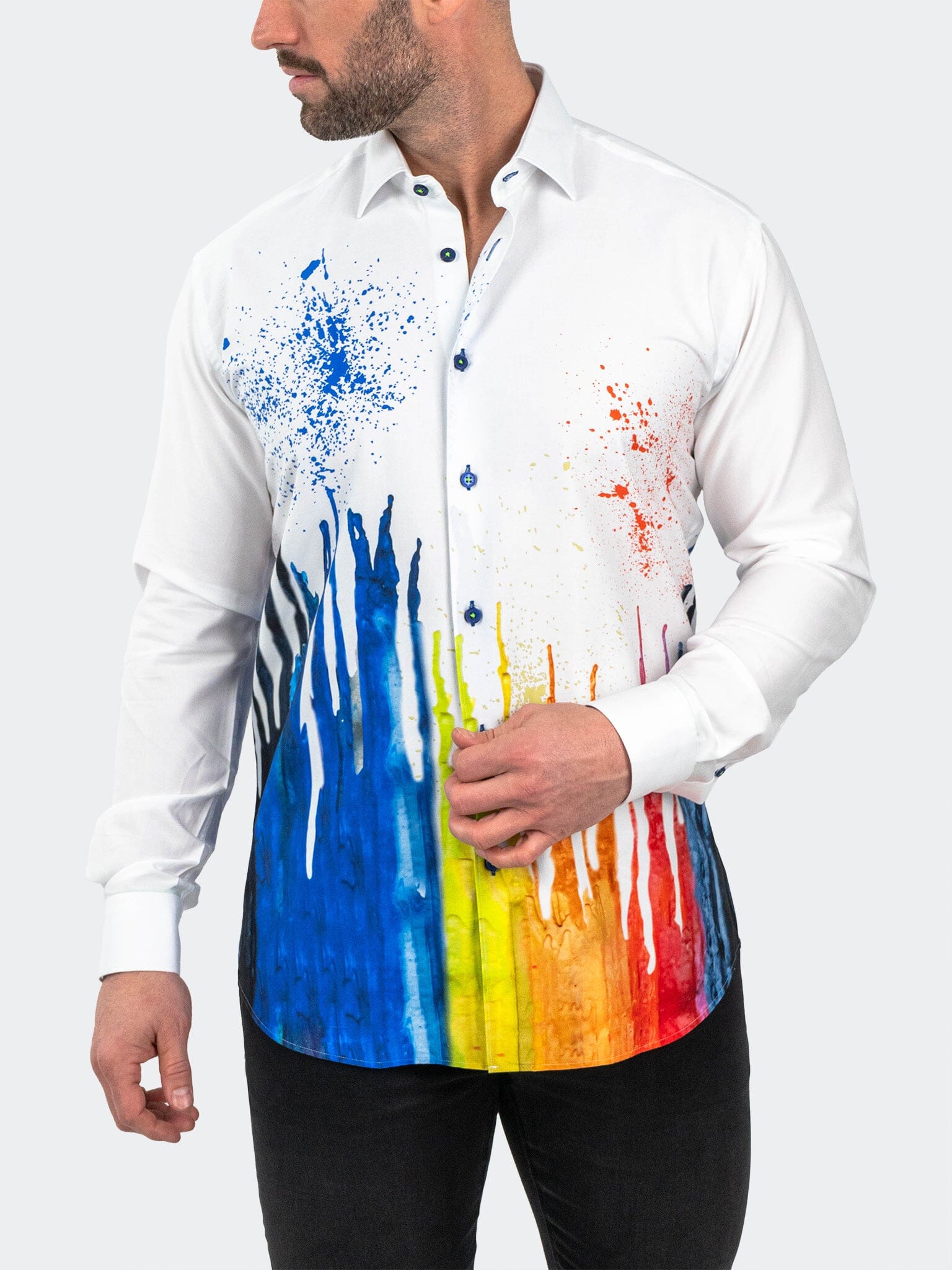 Fibonacci Dripped White Shirt