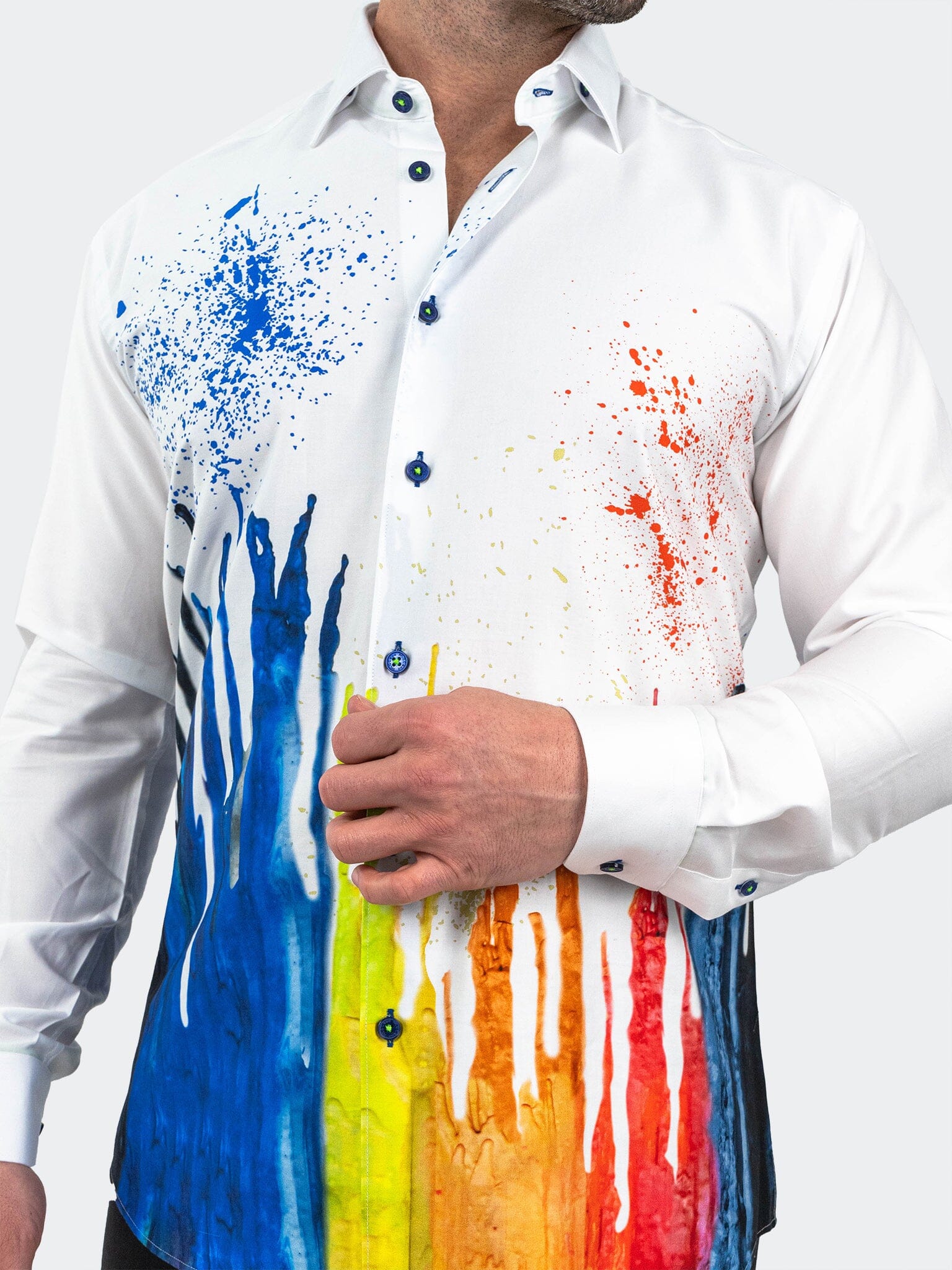Fibonacci Dripped White Shirt