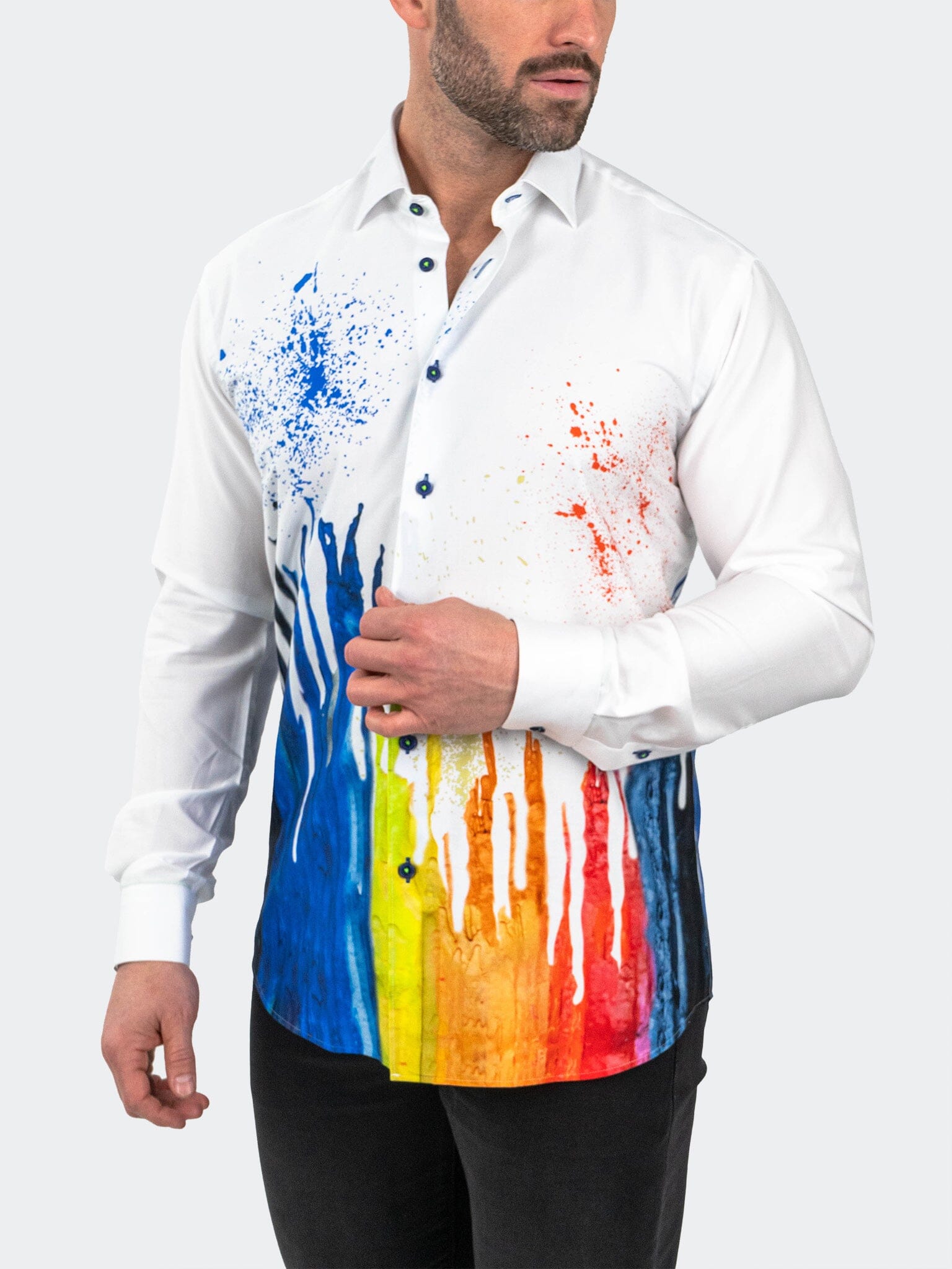 Fibonacci Dripped White Shirt
