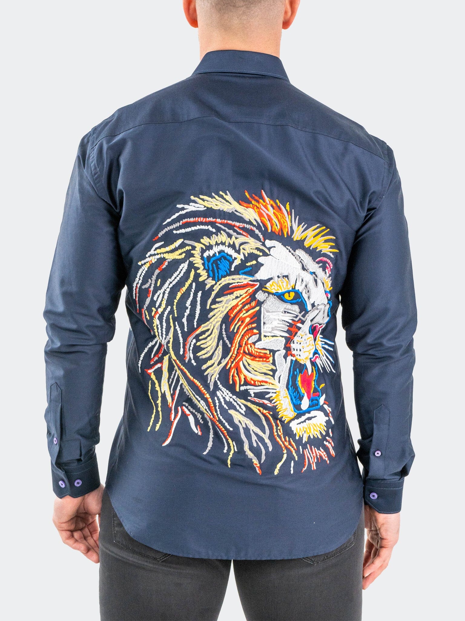 Fibonacci EmbroLion Navy Shirt