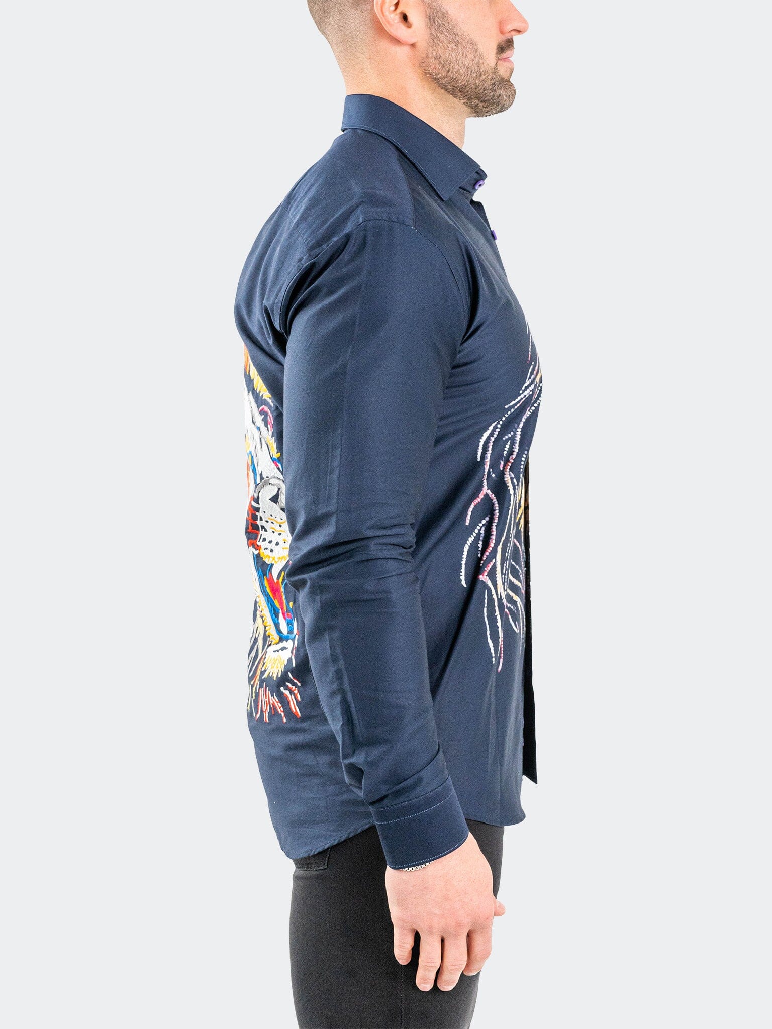 Fibonacci EmbroLion Navy Shirt