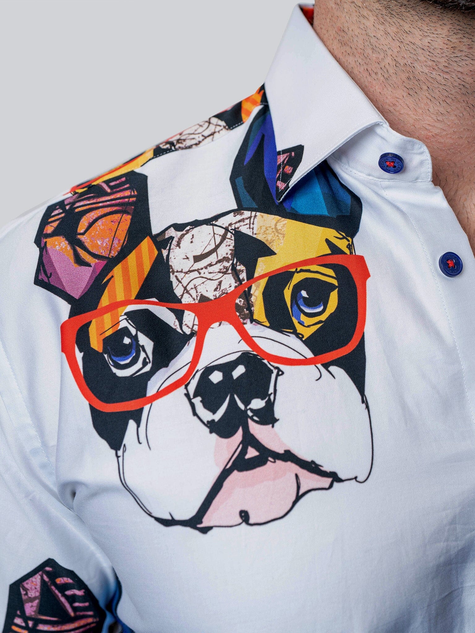 Frenchie Frame White Shirt