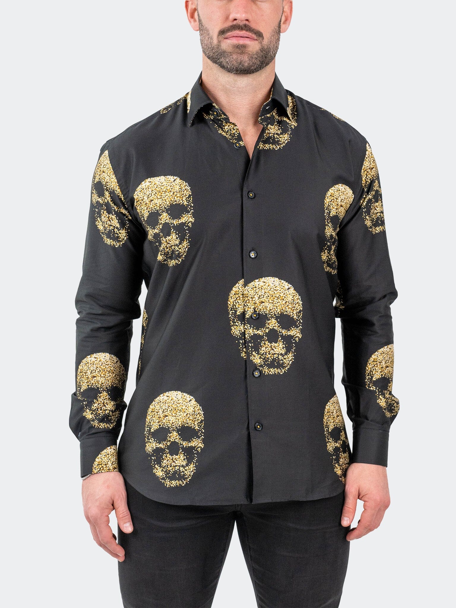 Fibonacci GoldenSkull Black Shirt