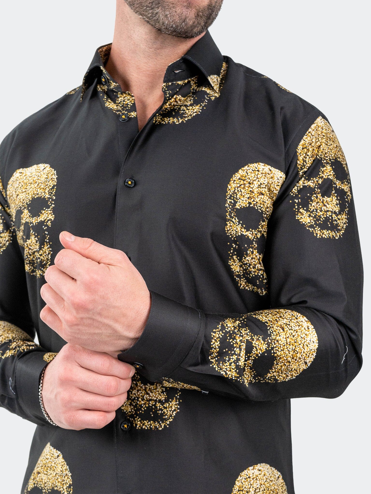 Fibonacci GoldenSkull Black Shirt