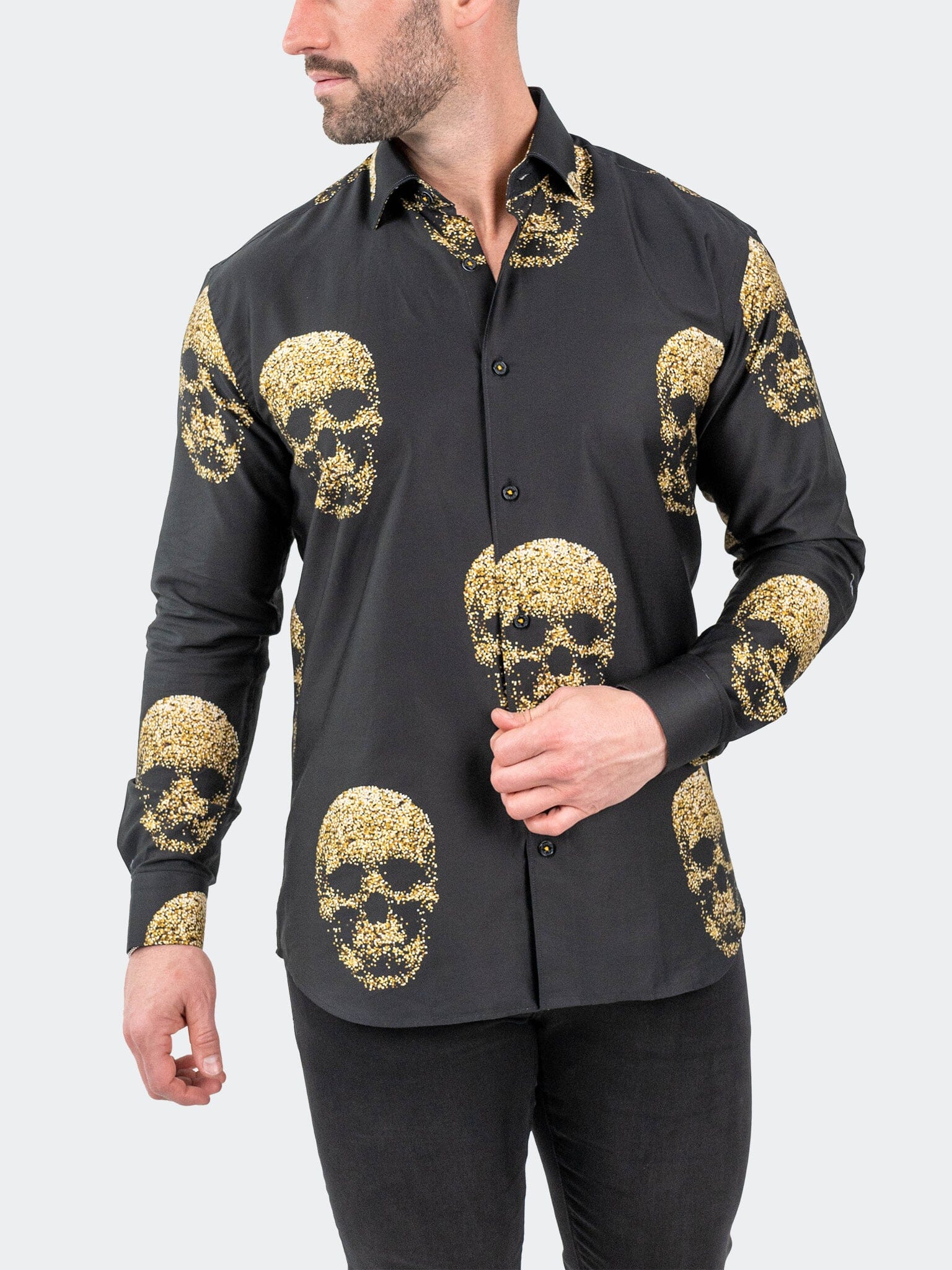 Fibonacci GoldenSkull Black Shirt