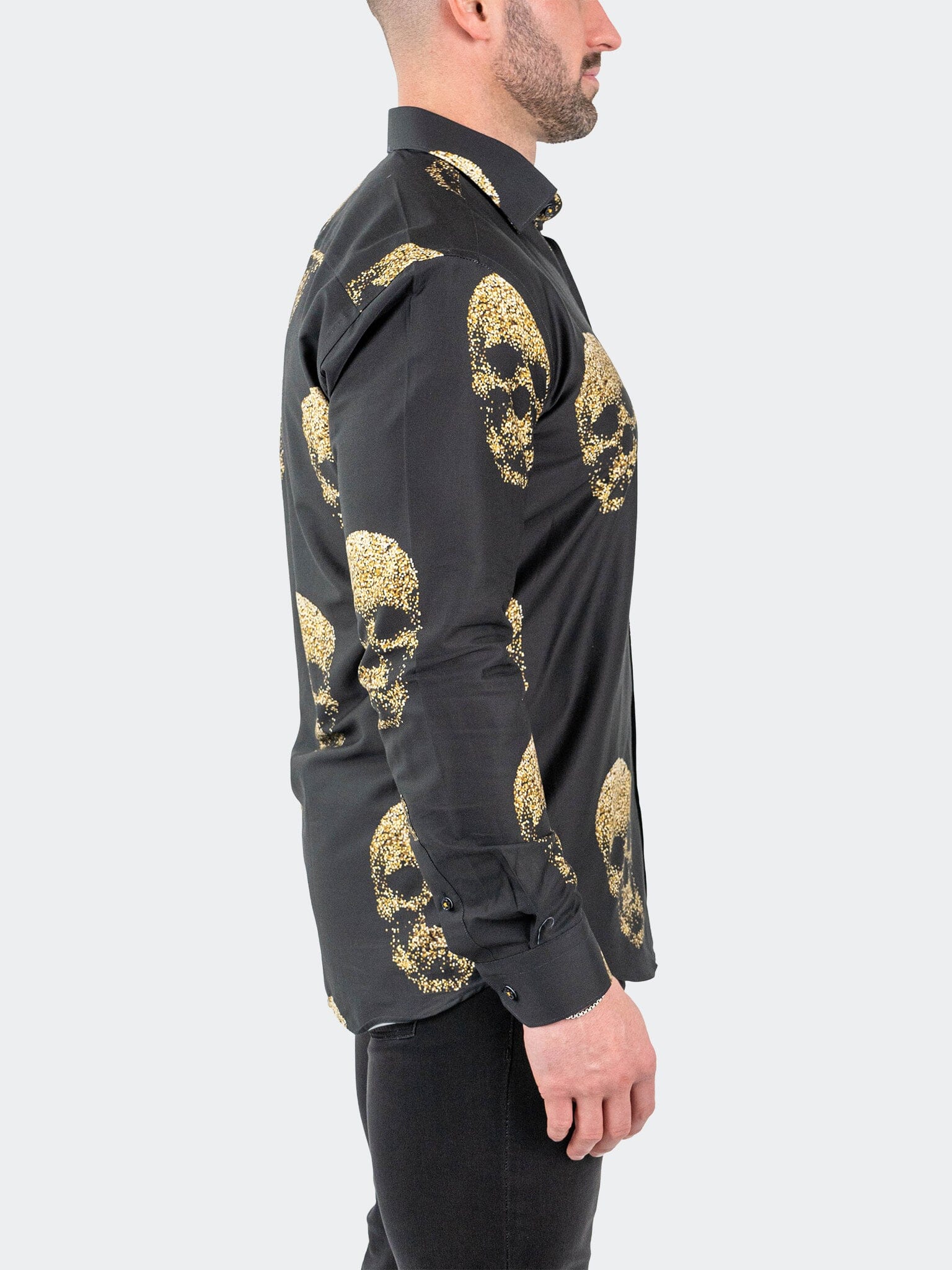 Fibonacci GoldenSkull Black Shirt