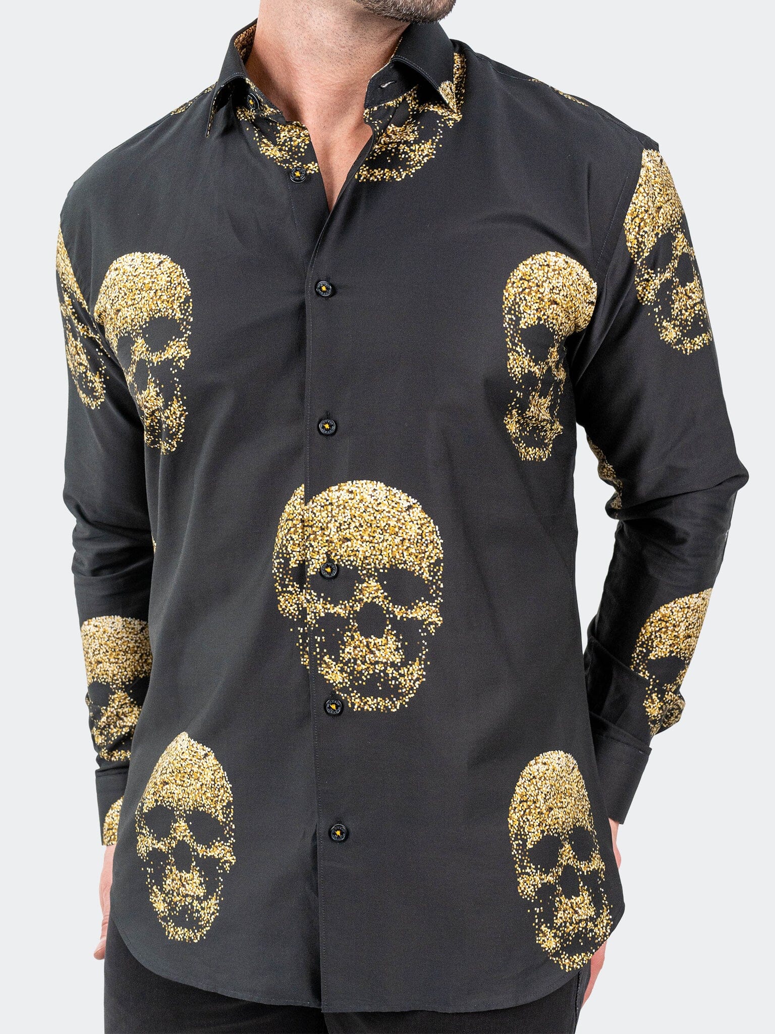 Fibonacci GoldenSkull Black Shirt