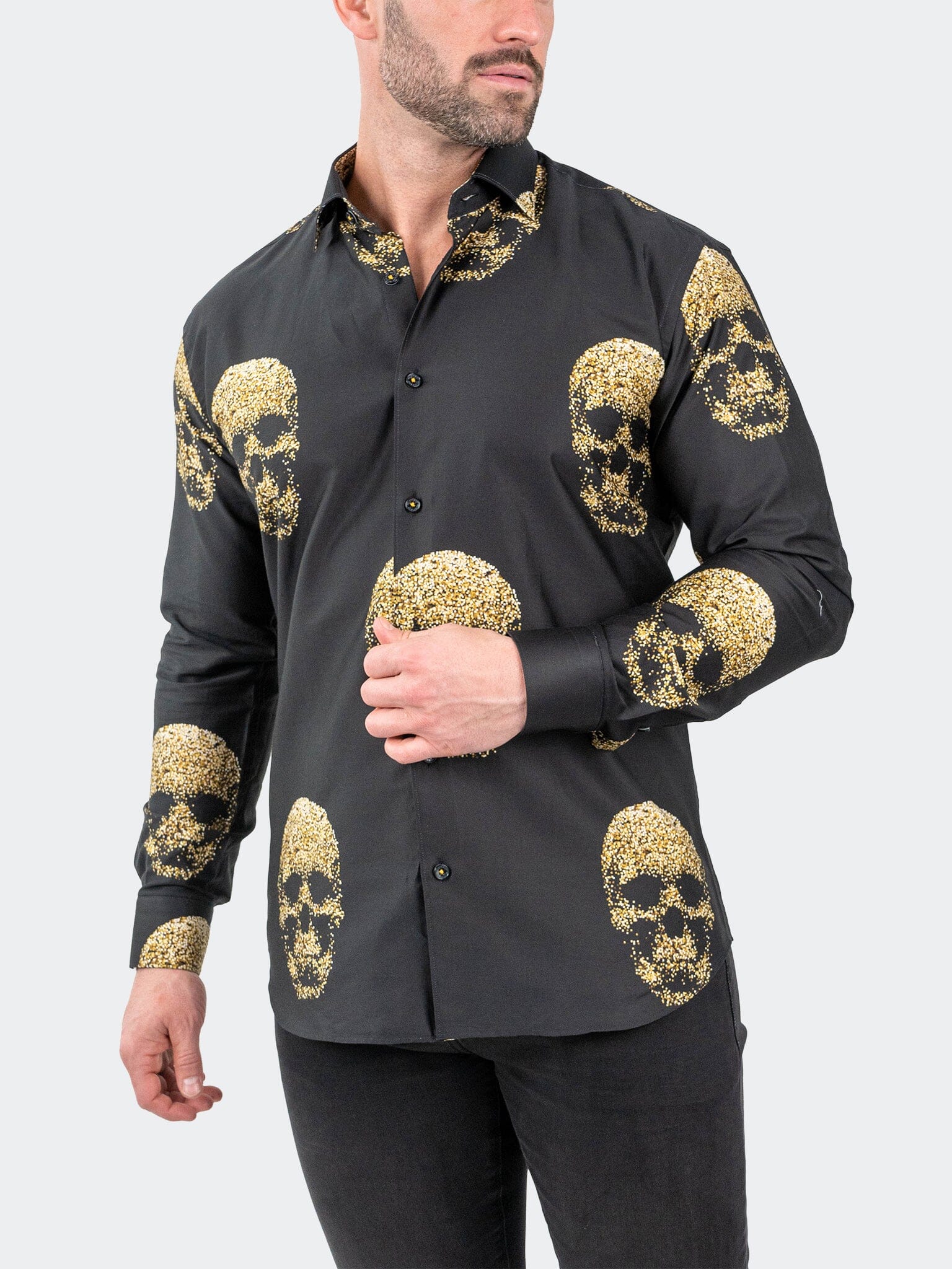 Fibonacci GoldenSkull Black Shirt
