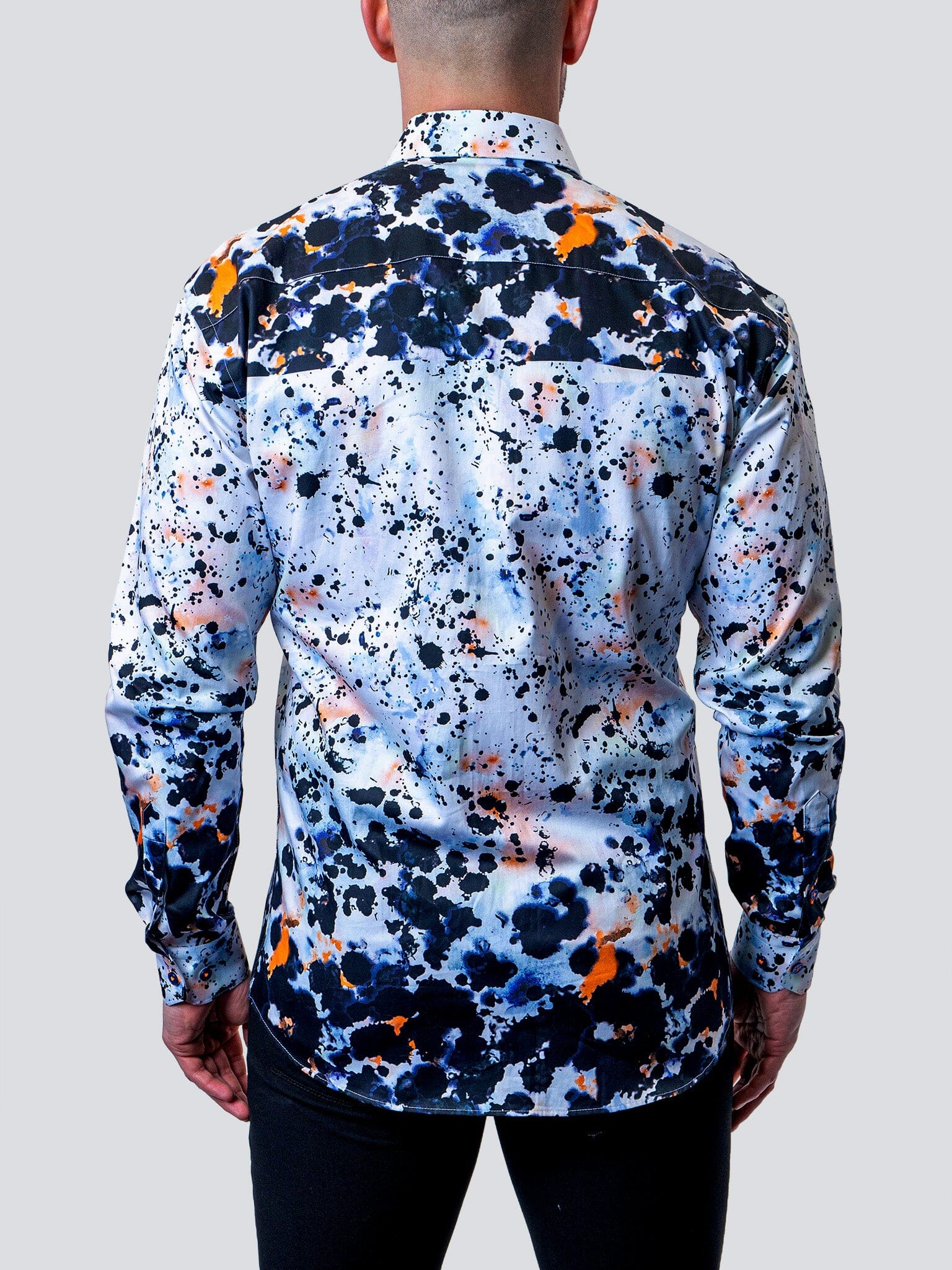Fibonacci Ink Splot White